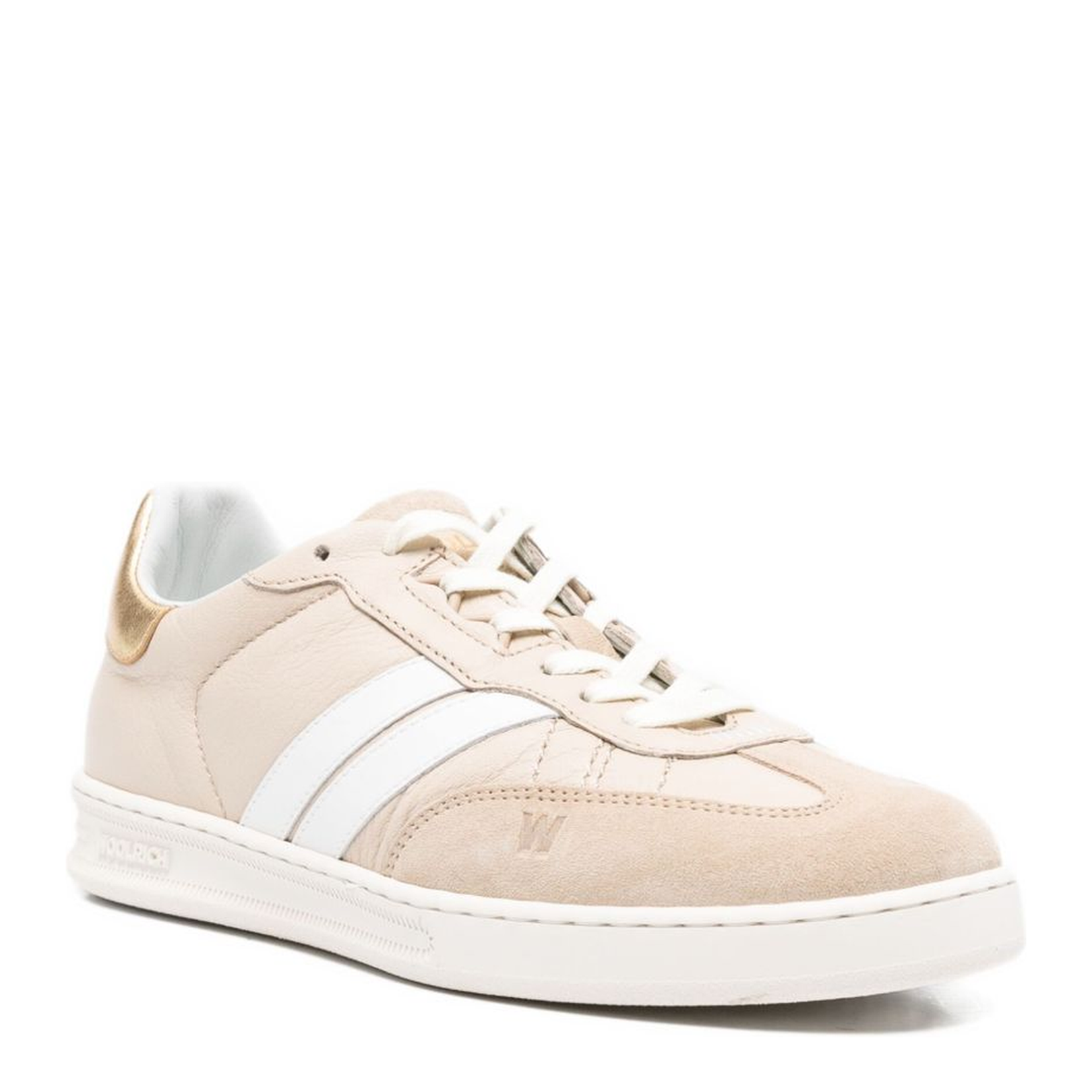 Calf Leather Sneakers with White Stripe Powder - Image 3