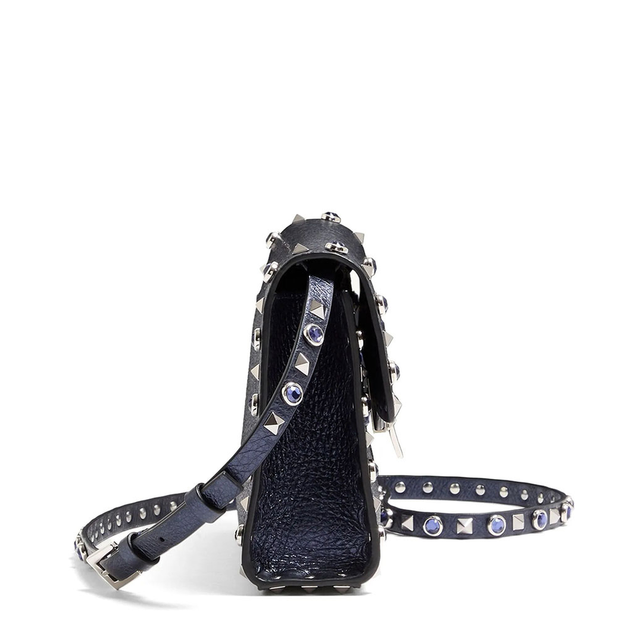 Rockstud Small Shoulder Bag in Laminated Leather with Cabochon Stones - Image 3