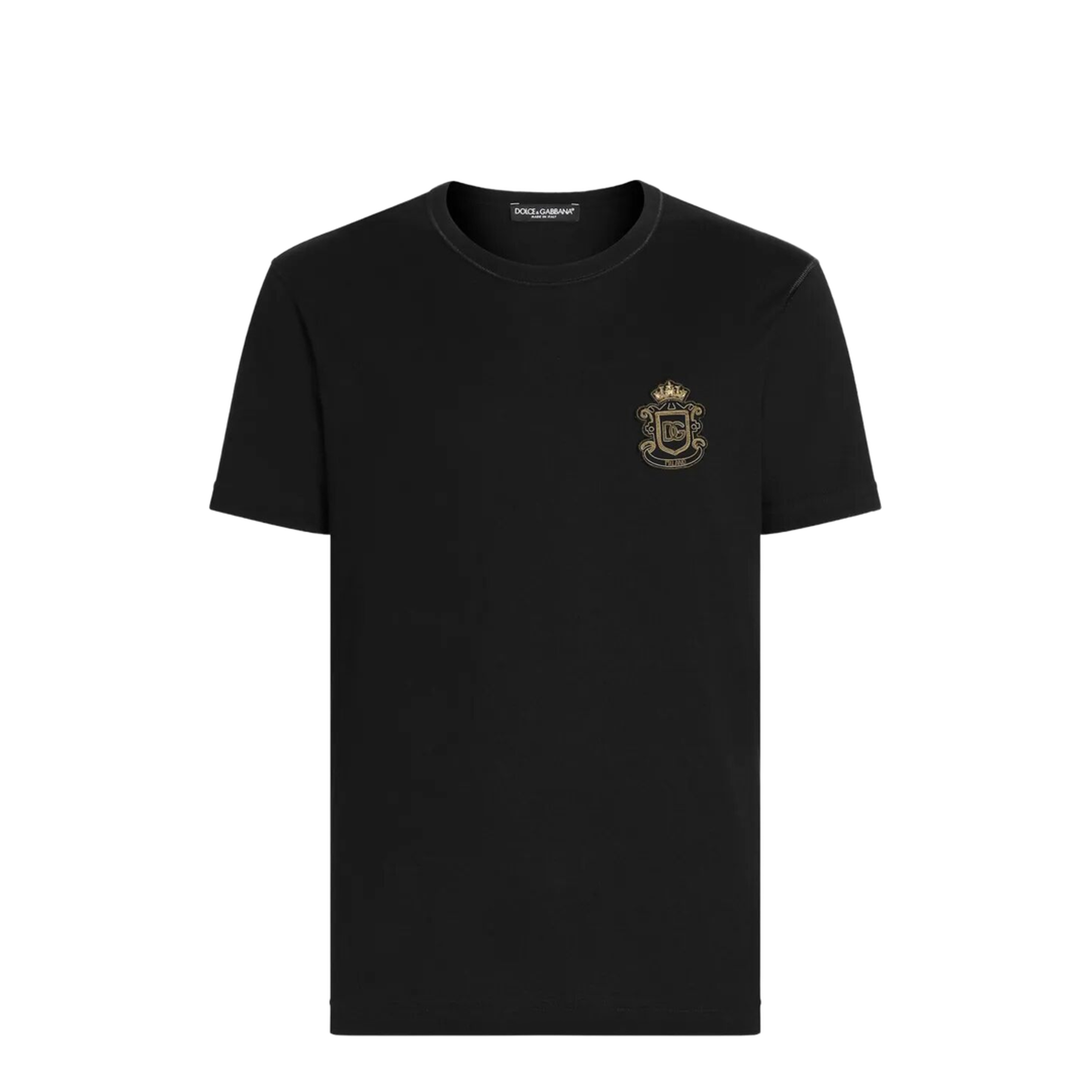 Cotton T-Shirt with Logo Crest - Image 1