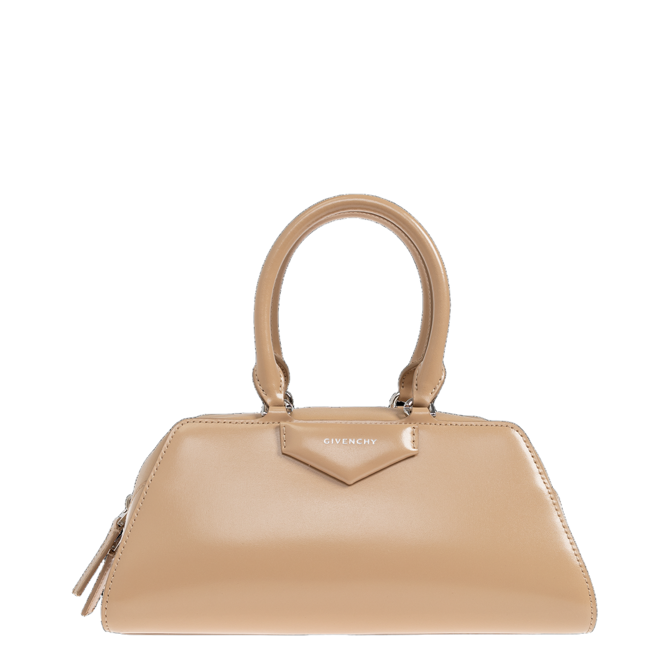 Antigona East-West Small Box Calfskin Handbag - Sand - Image 1