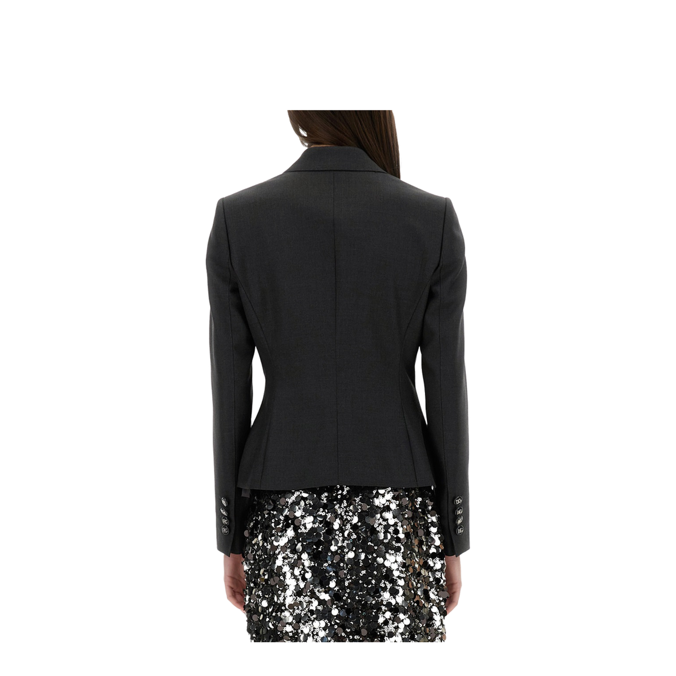 Double-Breasted Jacket with Logo Buttons - Image 3