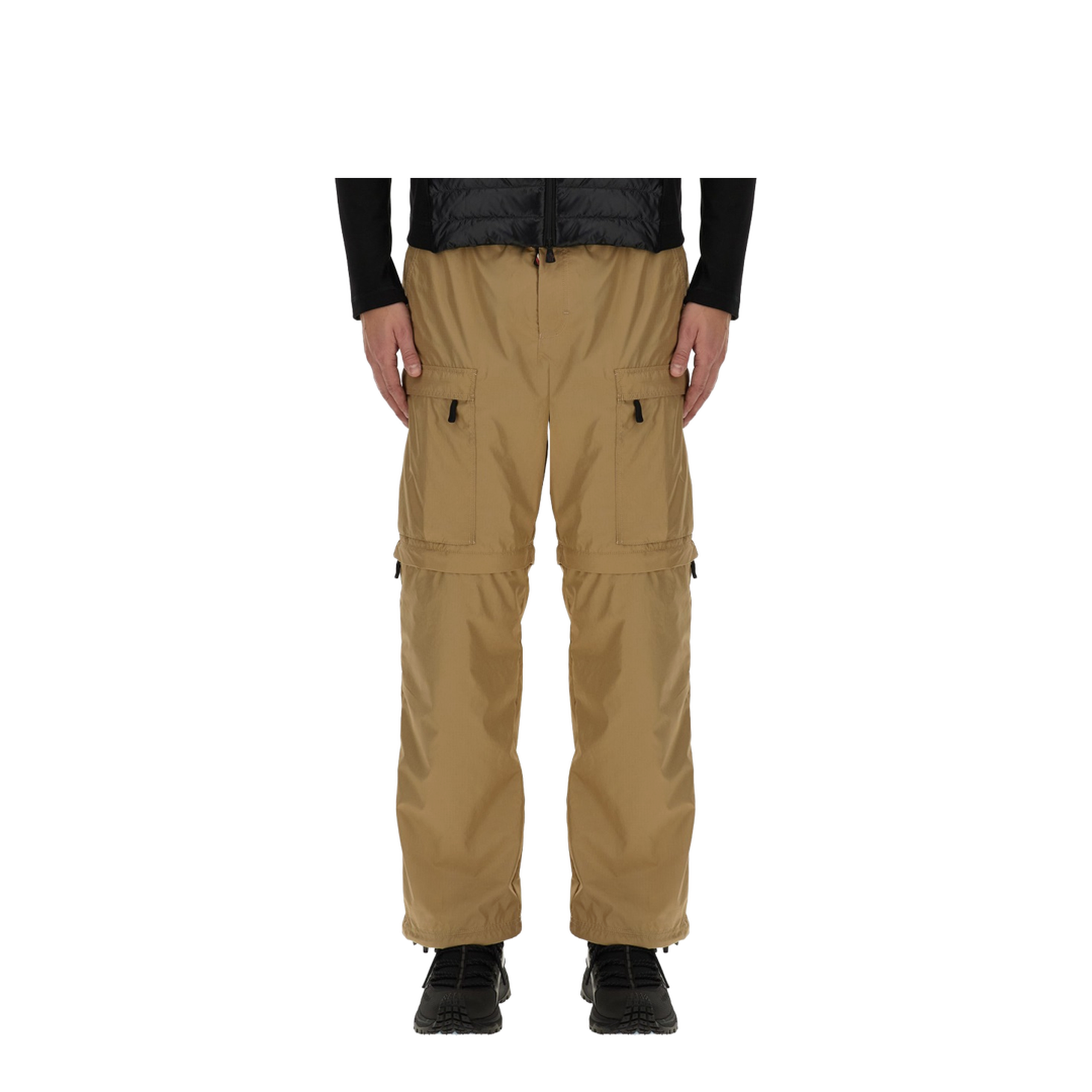 Nylon Cargo Pants with Drawstring - Image 1