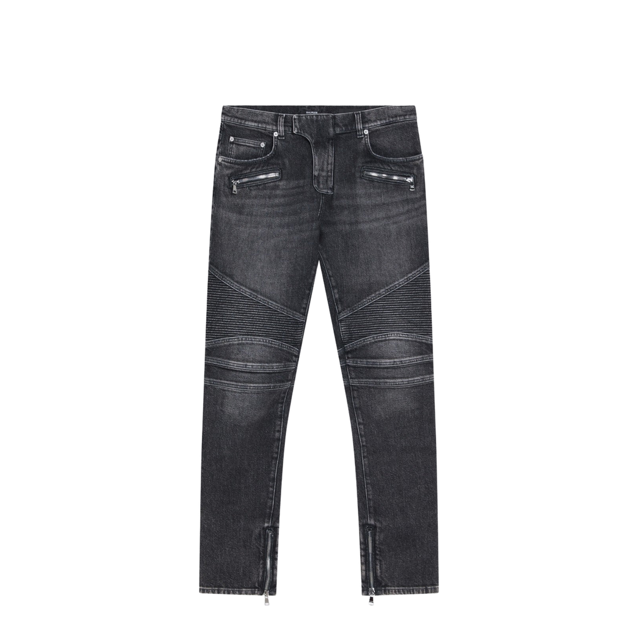 Slim-fit Biker Trousers Denim - Image 1