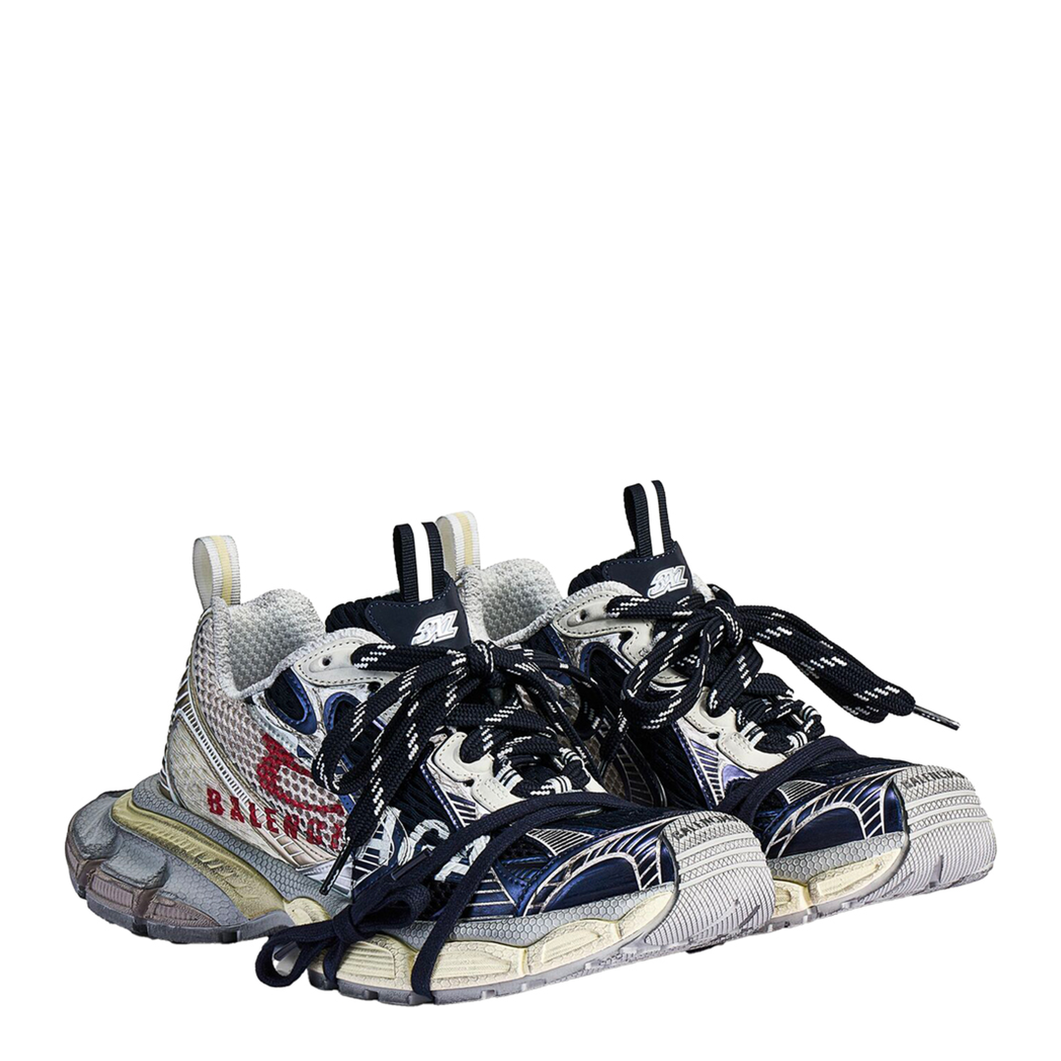 3XL Split Worn-Out Effect Sneakers - Image 2