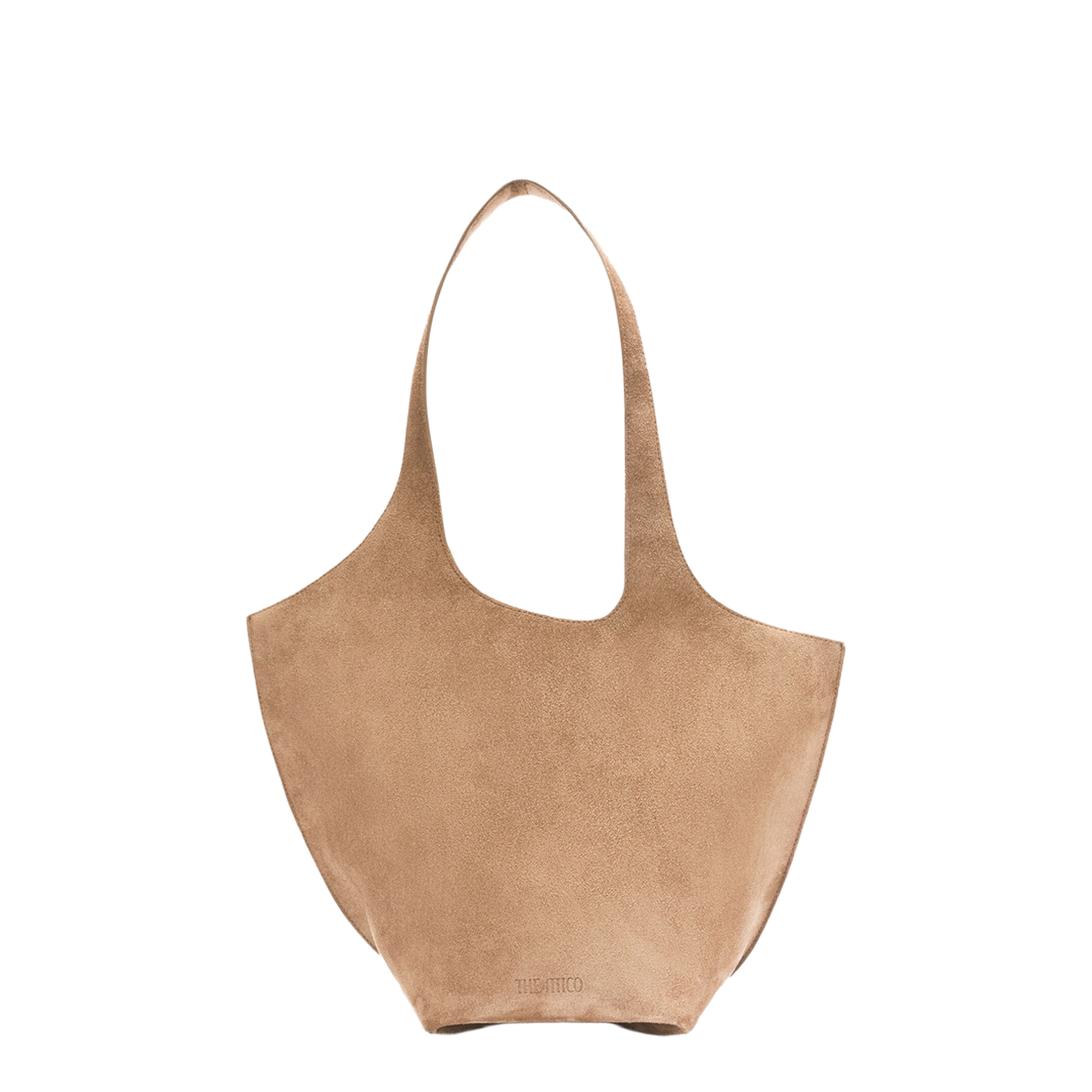 Suede Leather Shoulder Bag - Tobacco - Image 1