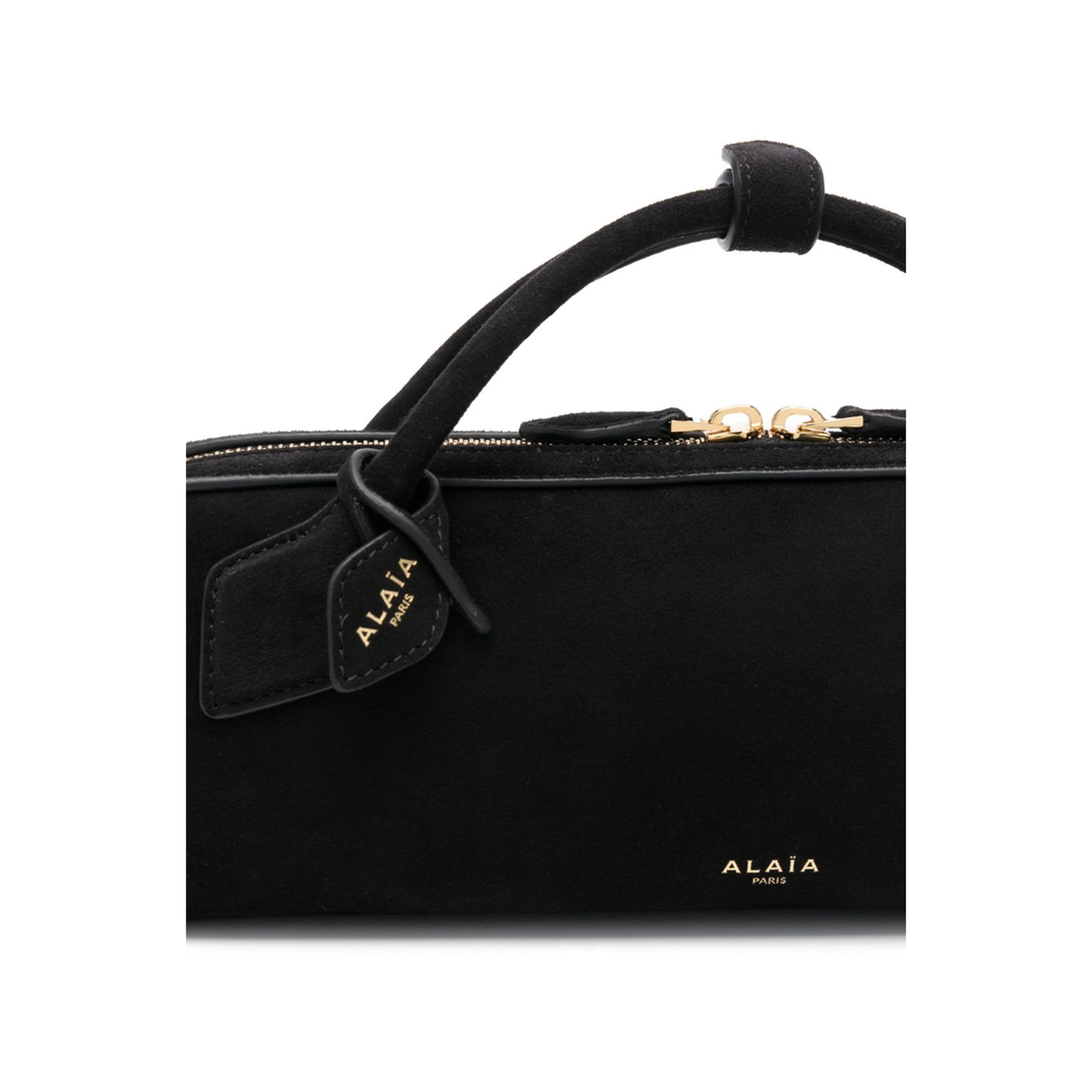 Le Teckel One Size Suede Leather Clutch - Noir - Image 4