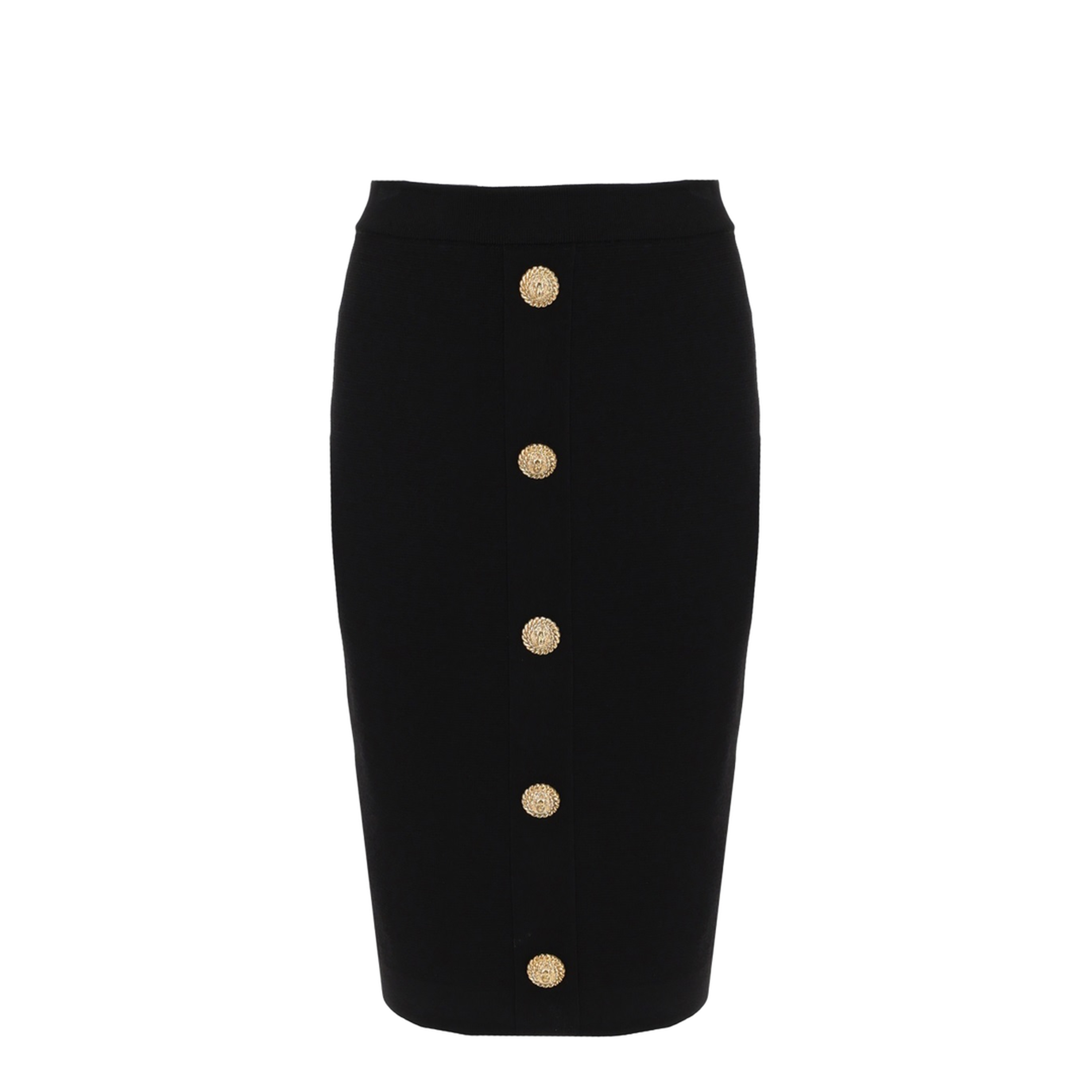 Black Tweed Pencil Skirt - Image 1
