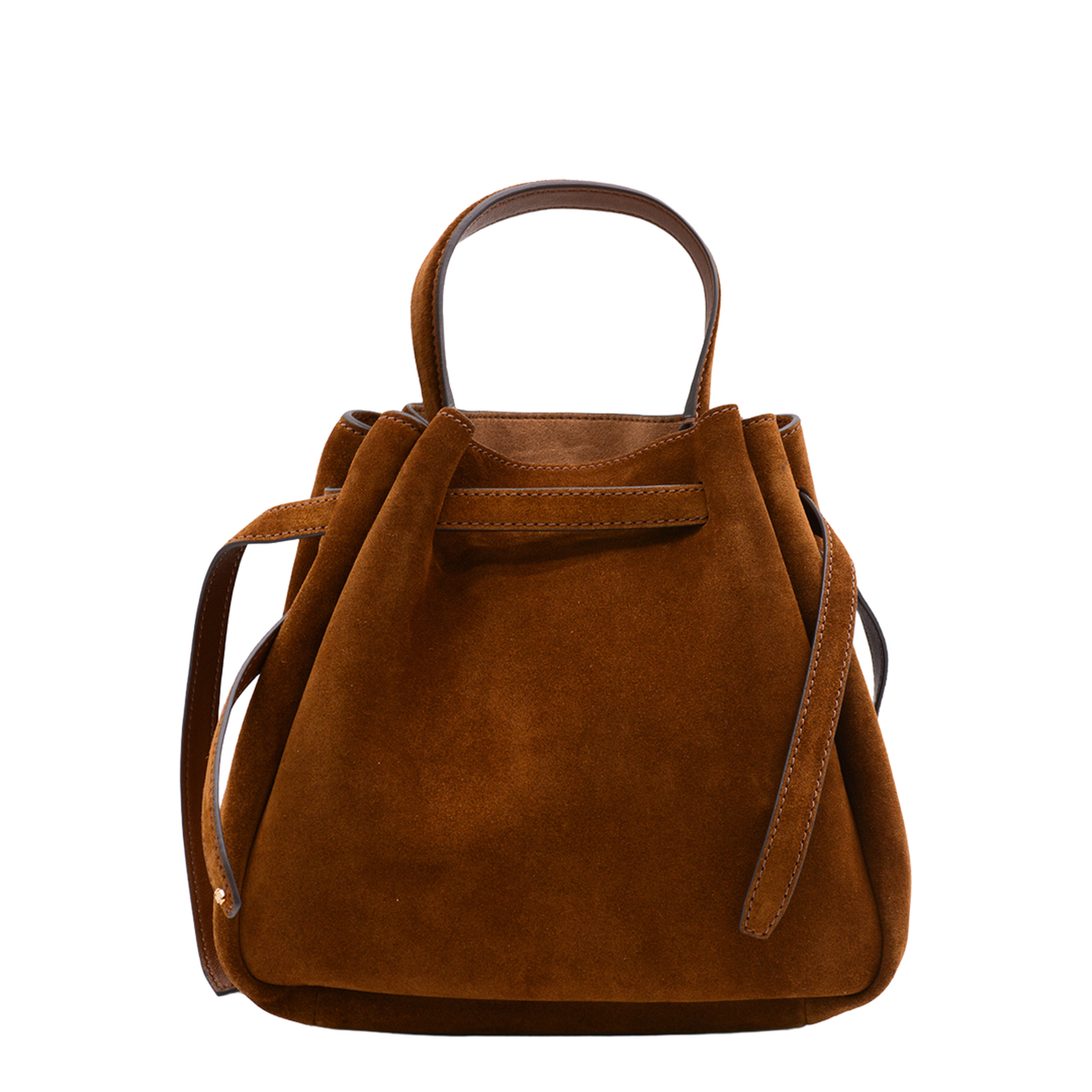 Romy Suede Bucket Bag - Caramel - Image 5