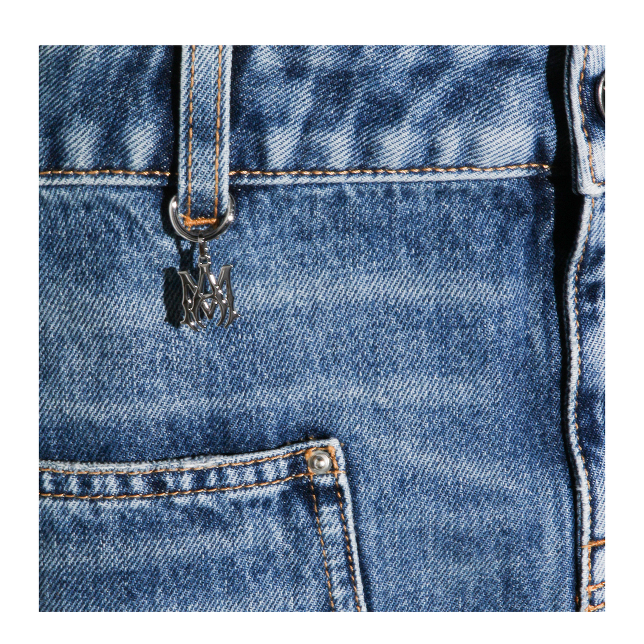 Blue Cotton Denim Skirt - Image 6