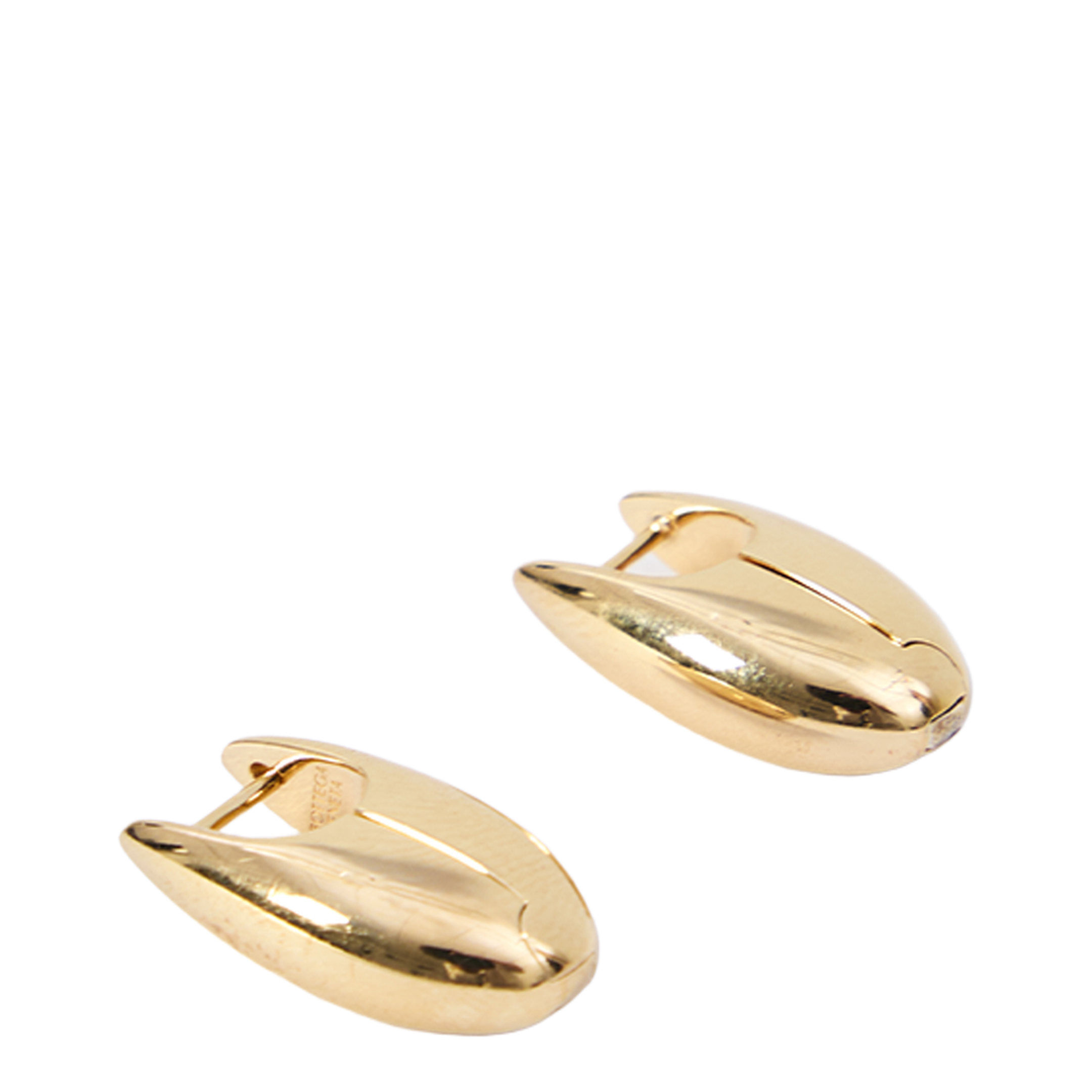 Oval Shape Smooth Finish Hinged Closure Earring - Image 2