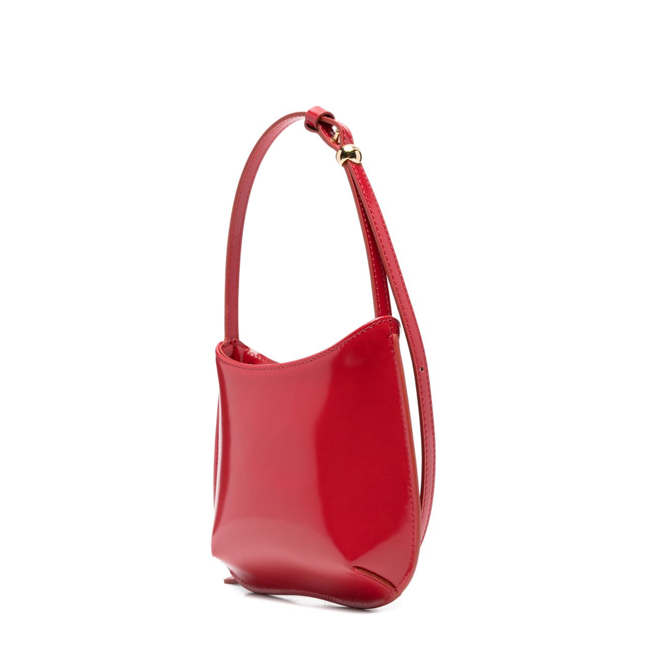 Le Petit Bisou Calf Leather Shoulder Bag - Red - Image 4