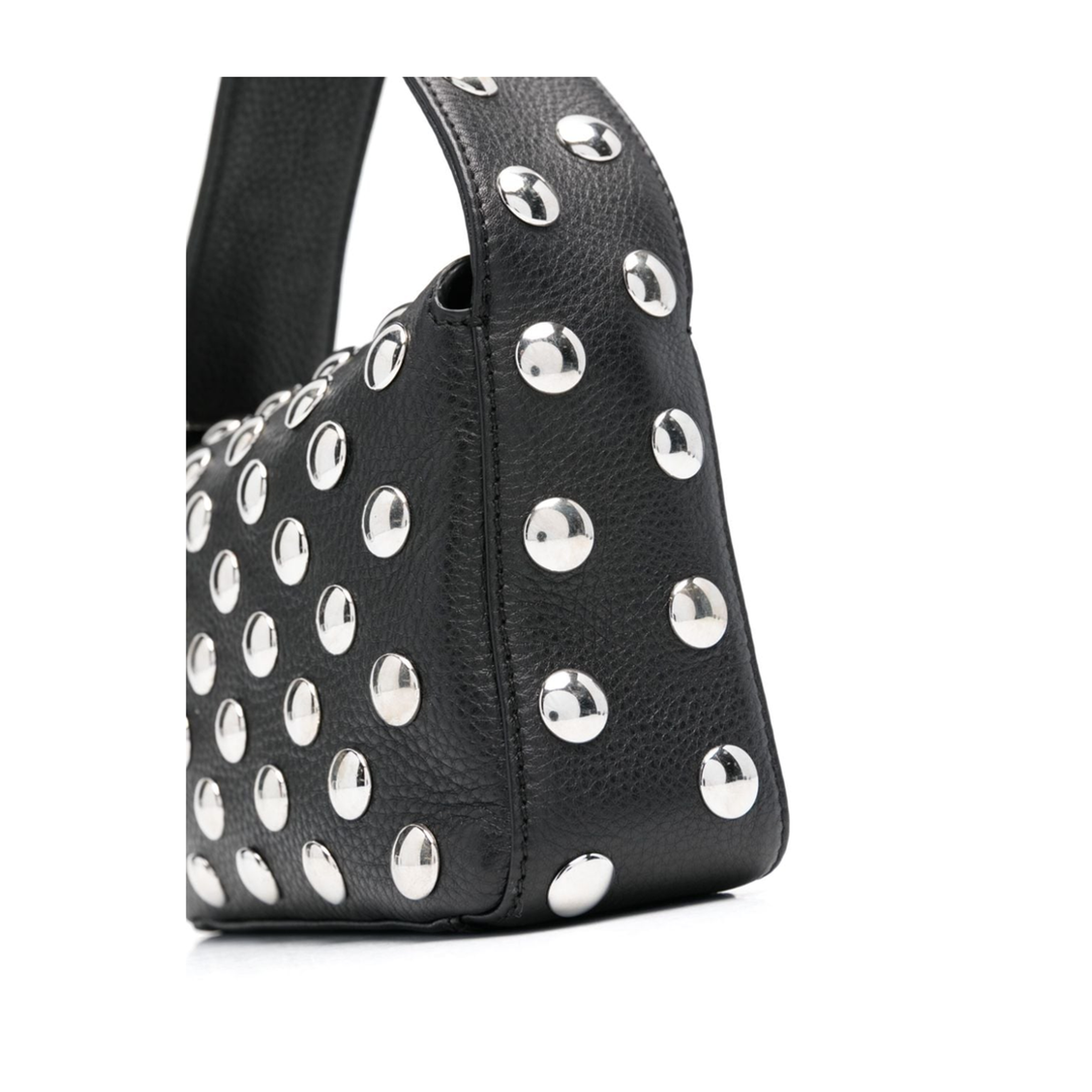 Small Calf Leather Tote - Black - Image 5