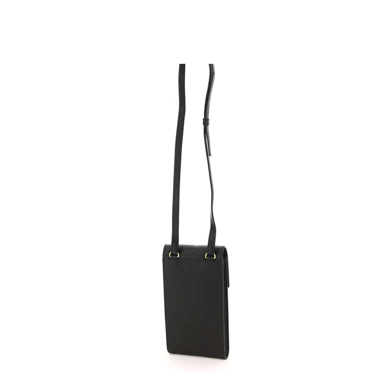 Pebble Grain Crossbody Phone Holder - Black - Image 2