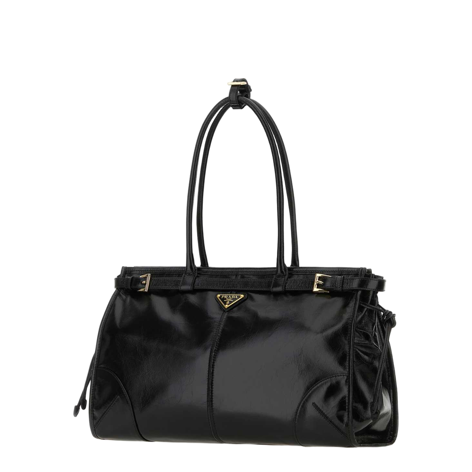 Black Leather Shoulder Bag - Image 2
