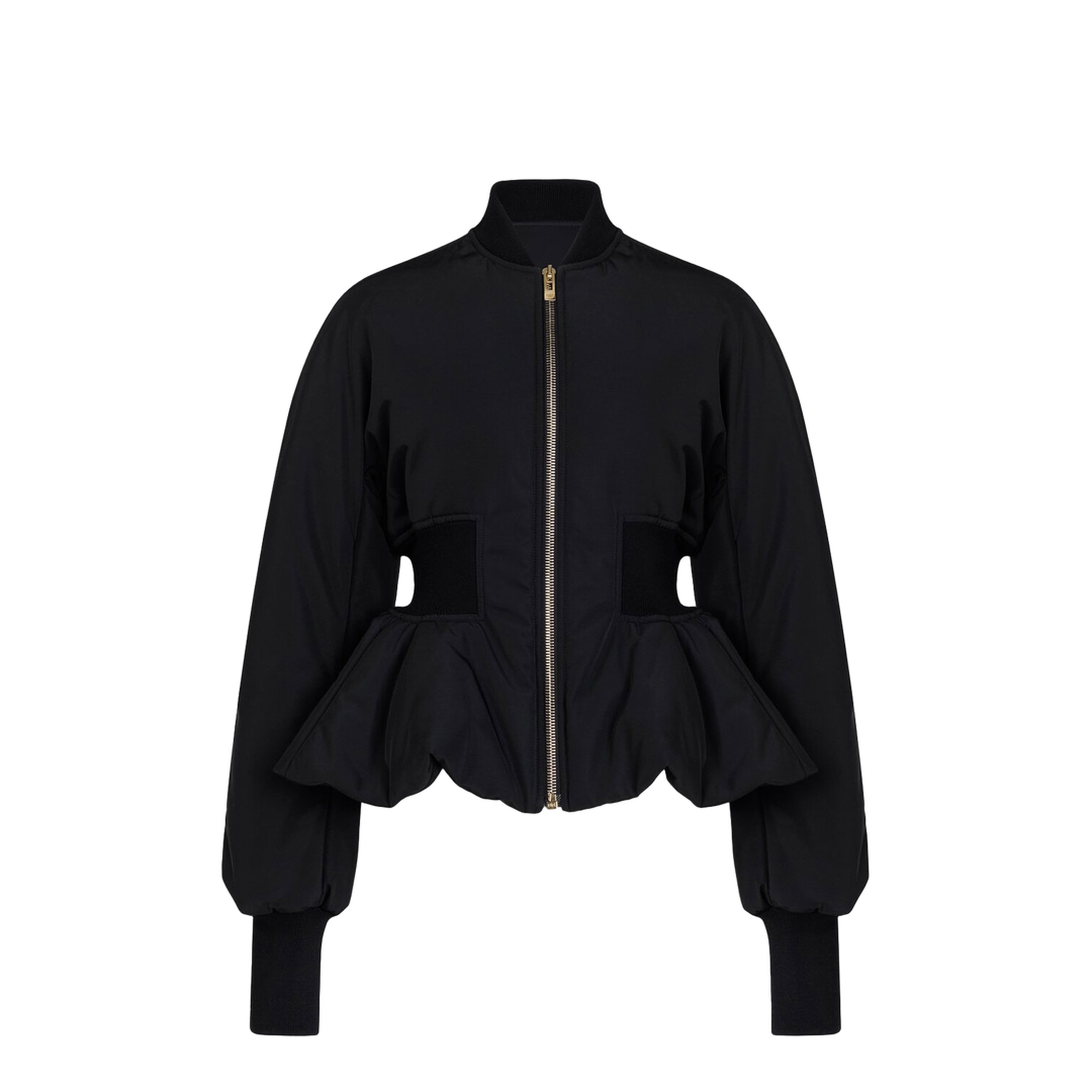 Nylon Peplum Bomber - Image 1