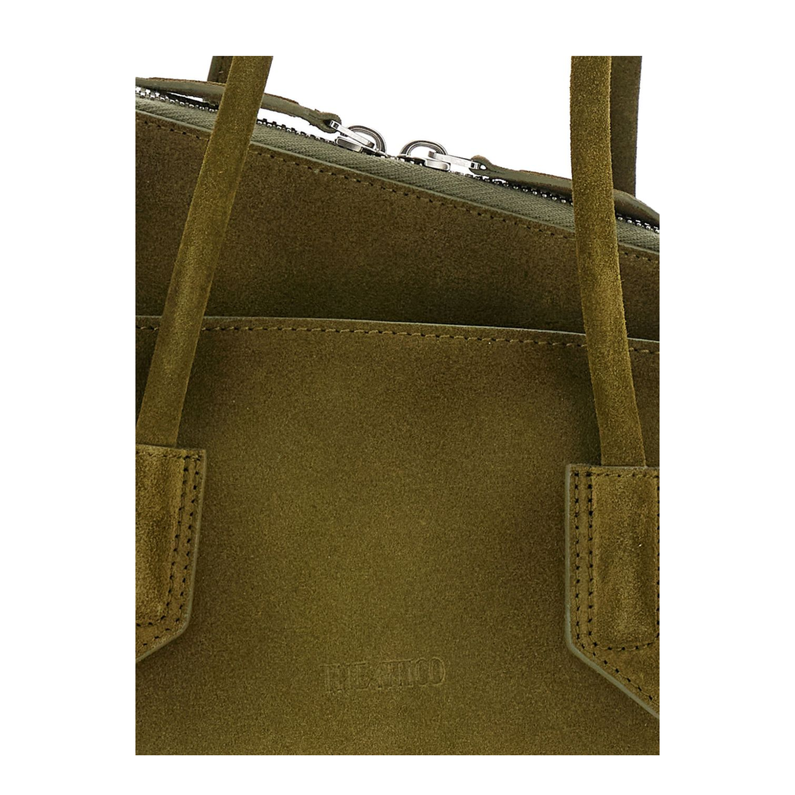 La Passeggiata Small Suede Shoulder Bag - Khaki - Image 5