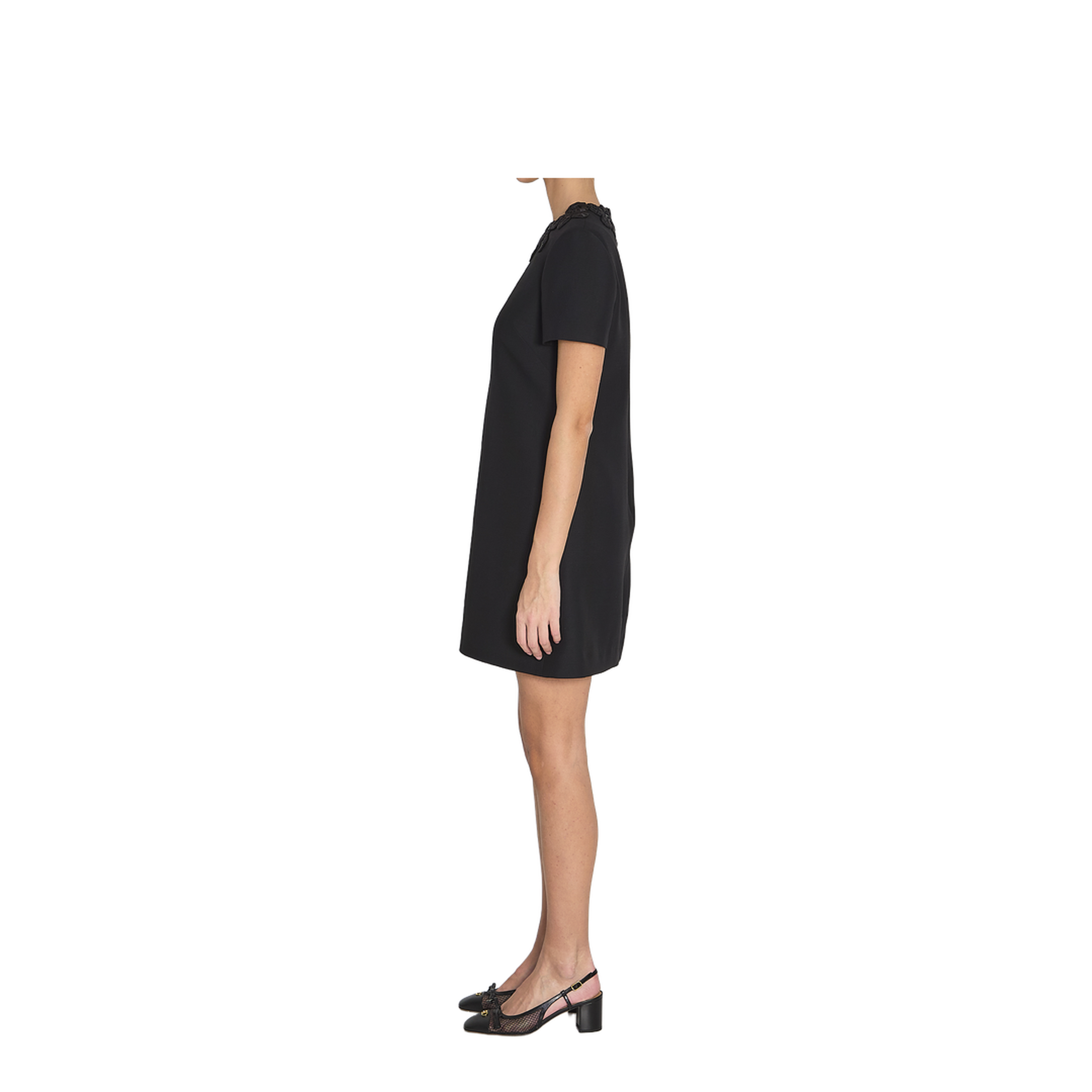 Short Dress with Embroidery - Image 3