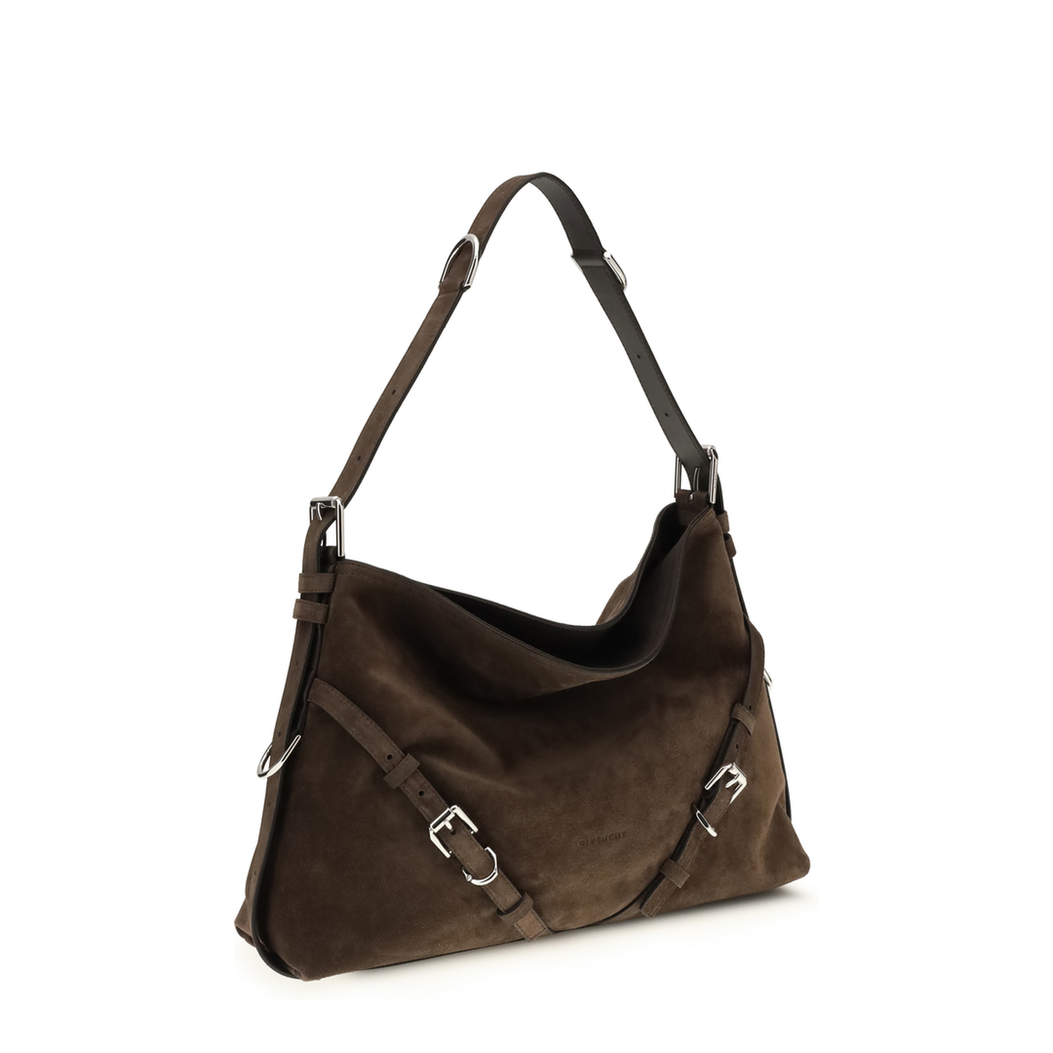 Medium Voyou Shoulder Bag in Glossy Leather - Image 2