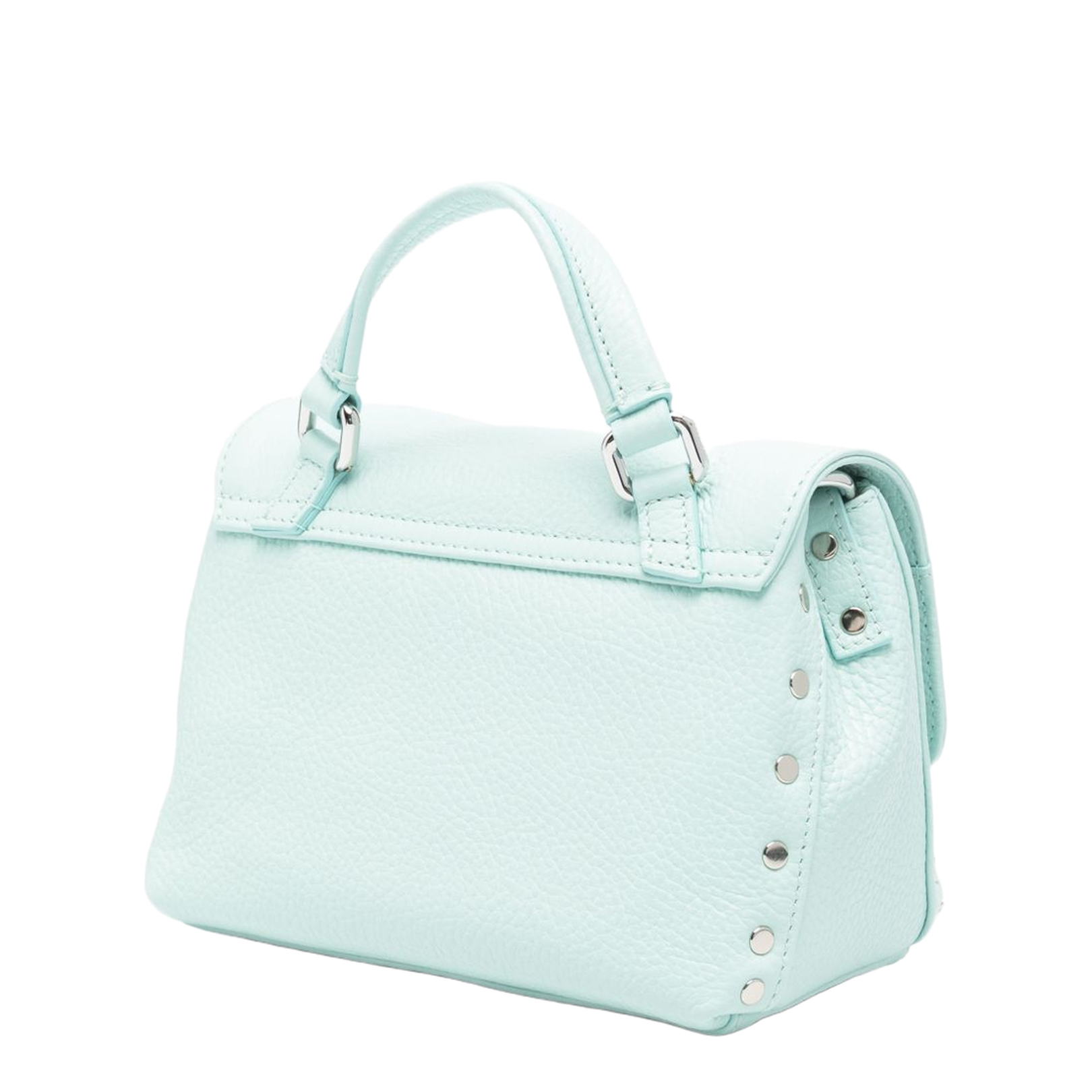 Postina Daily Baby Calfskin Top-Handle Bag - Clear Blue - Image 2