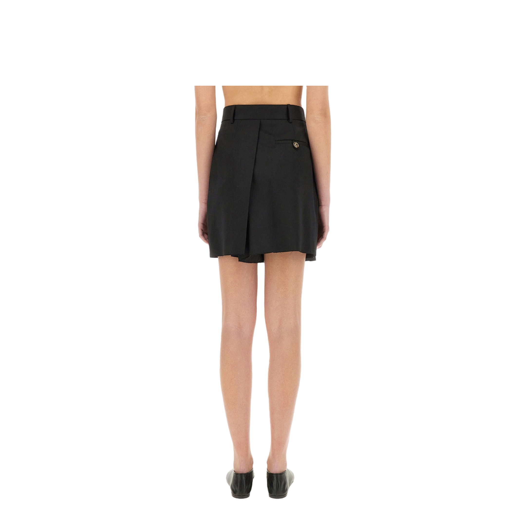 Asymmetrical Wool Shorts - Image 3