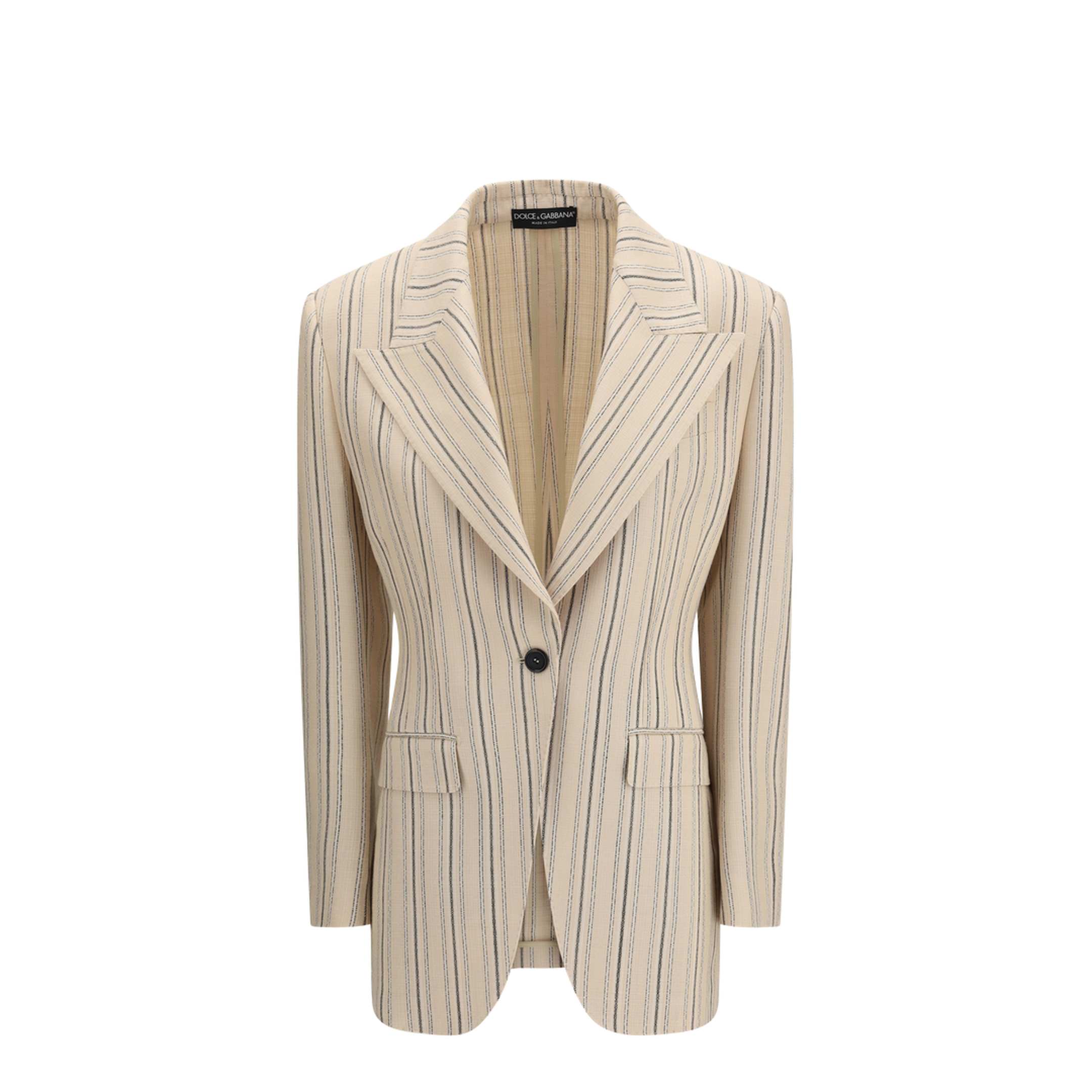 Single-Breasted Regimental Pinstripe Jacket - Image 1
