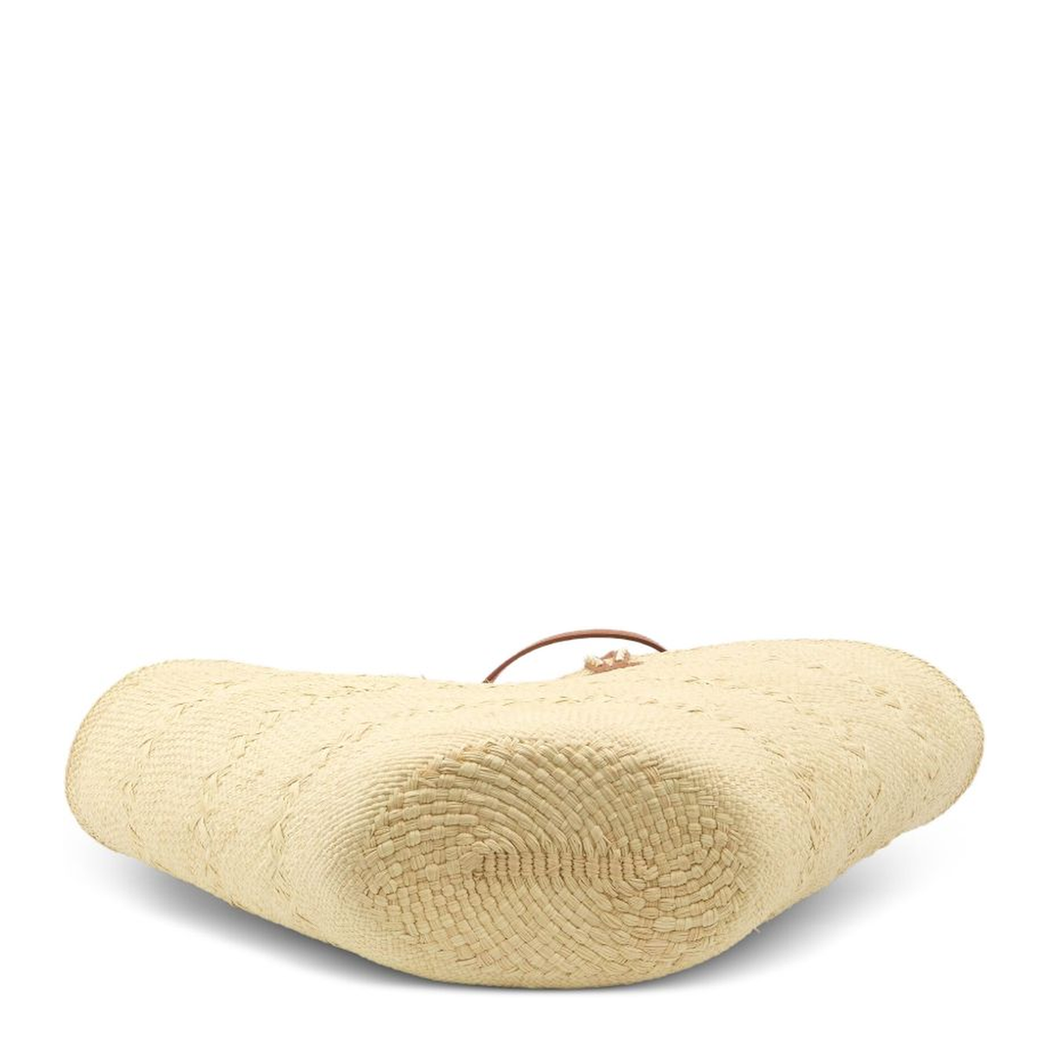 Cabata Large Raffia and Leather Tote - Beige - Image 2