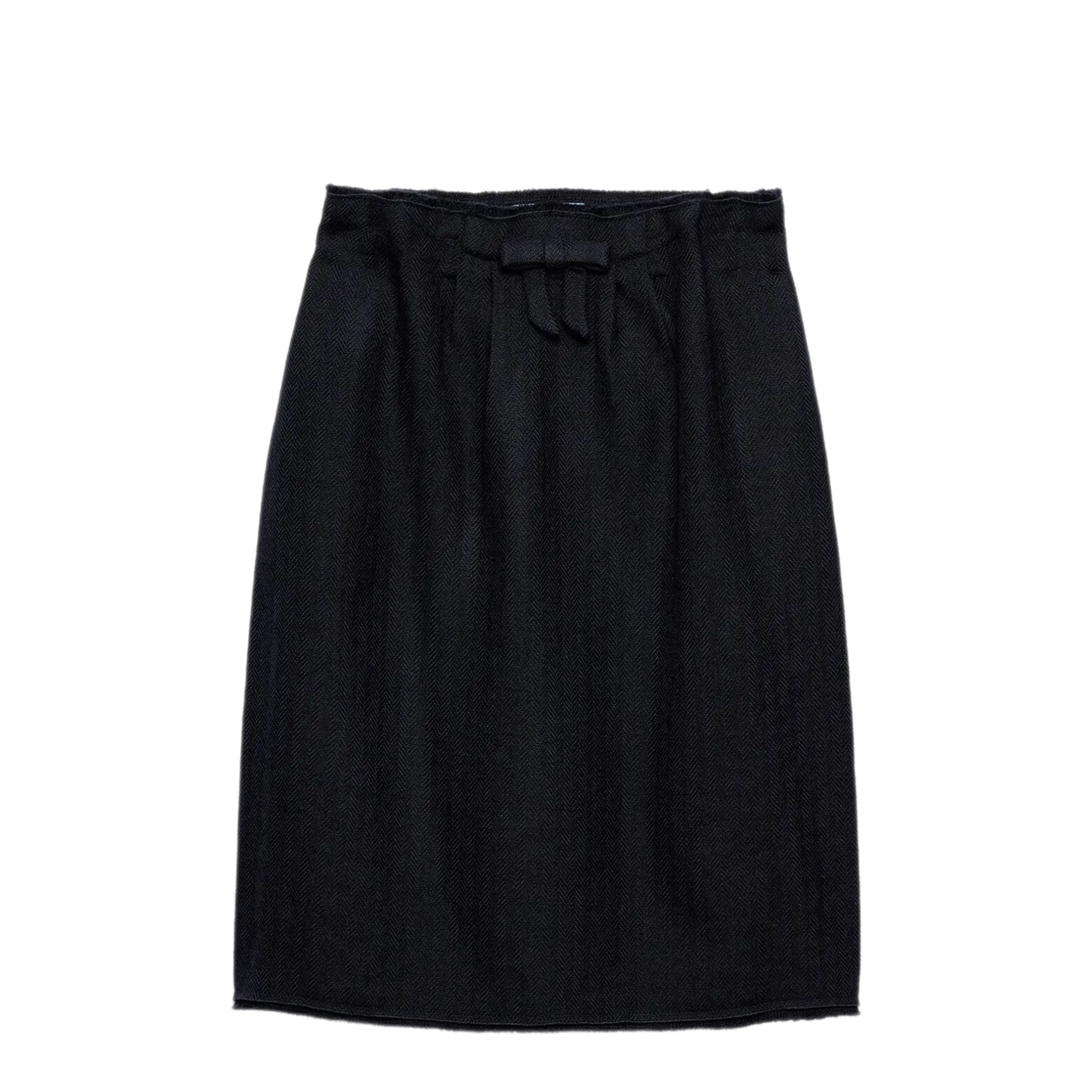 Chevron Wool Midi Skirt - Image 1
