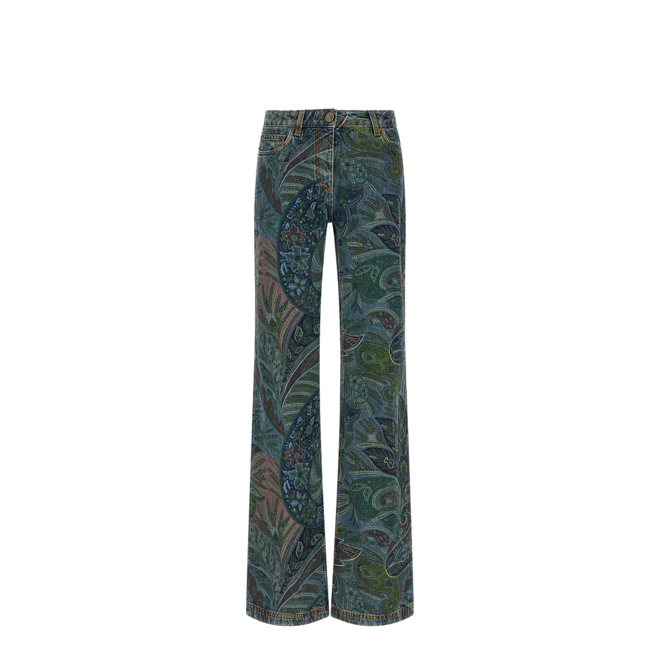 Floral Print Jeans - Image 1