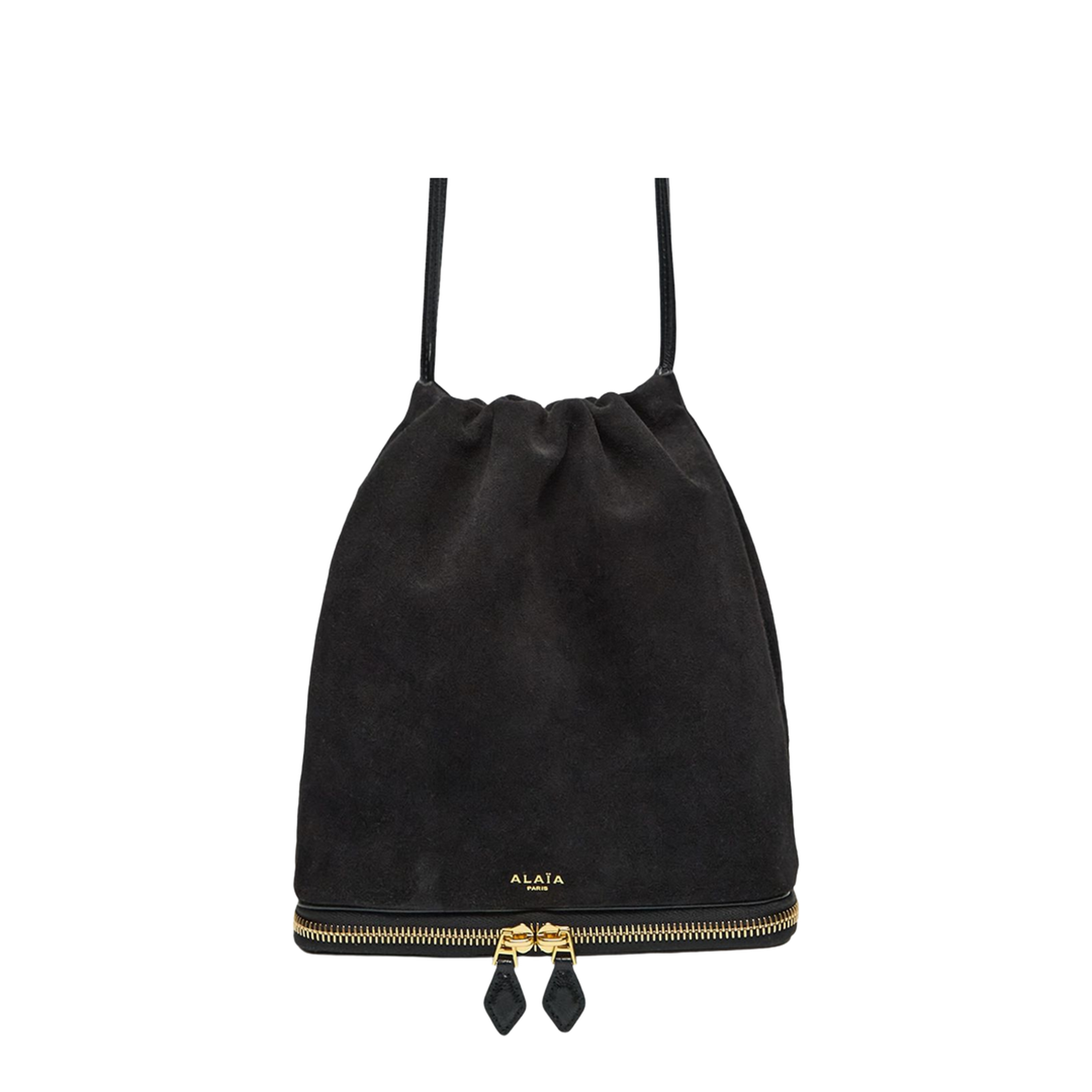 Le Pochon Bag Suede Shoulder Bag - Noir - Image 2