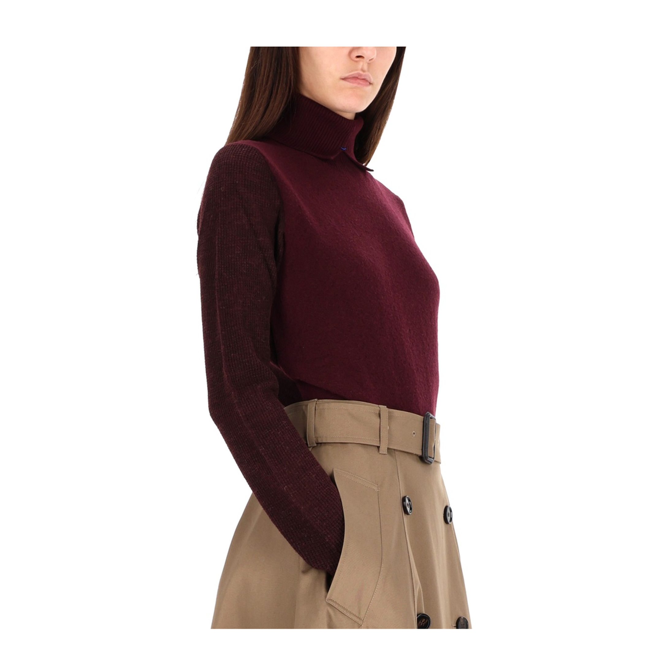 Wool Blend Sweater - Dark Red - Image 4