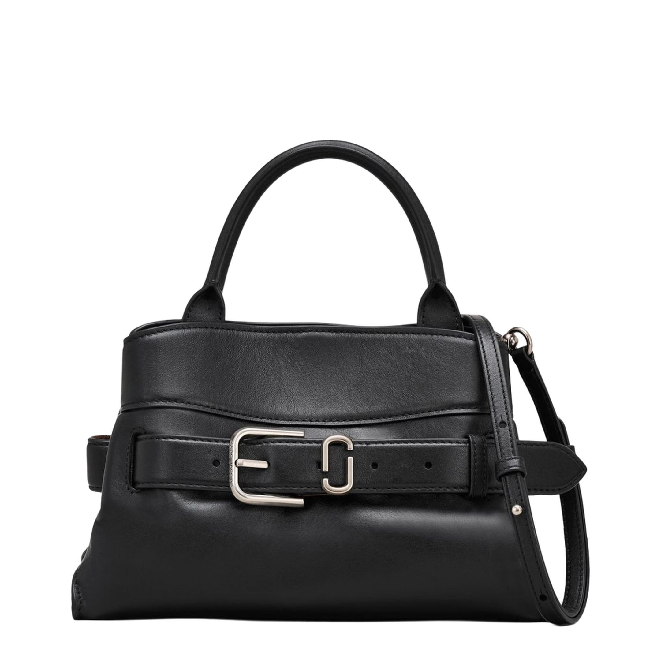 Dakota Small Leather Satchel - Black - Image 1