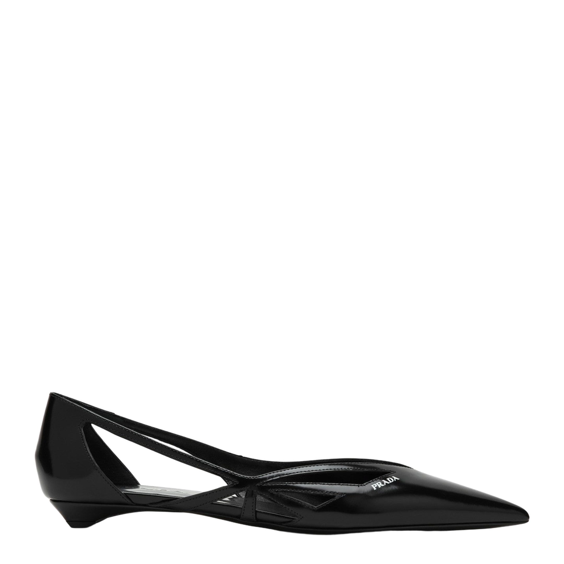 Cut-Out Ballet Flats - Black - Image 1
