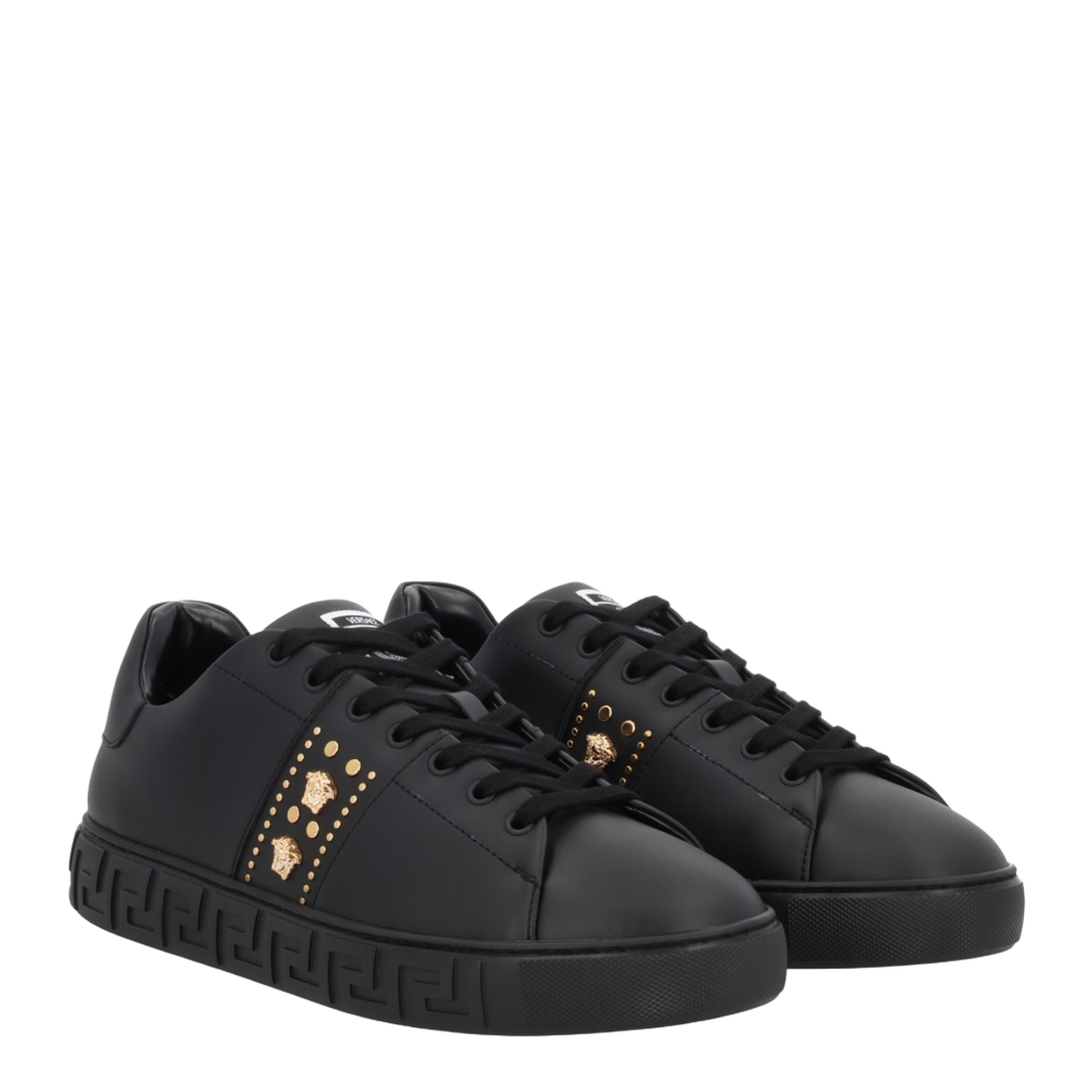 Black Leather Sneakers - Image 2