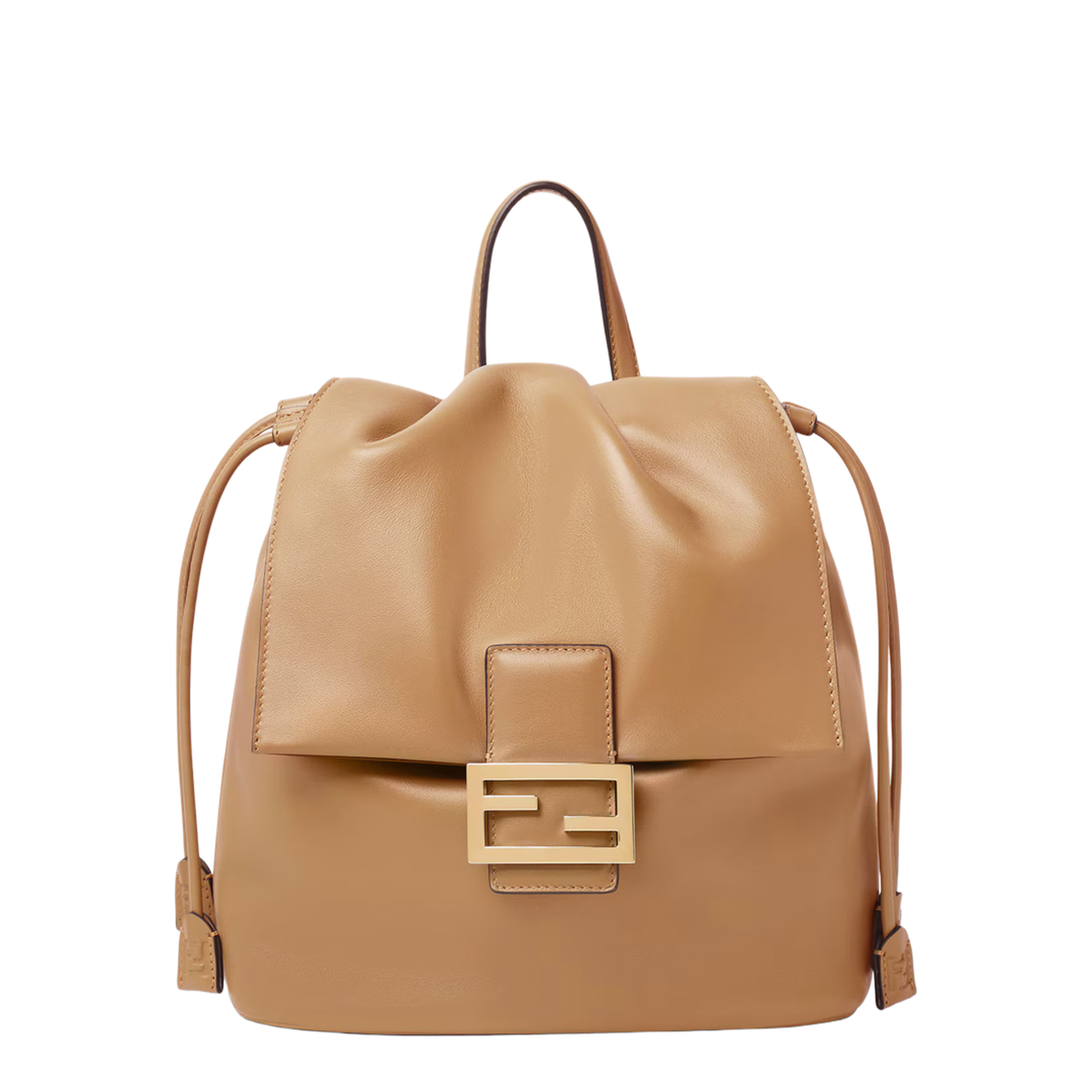 Leather Backpack Beige - Image 1