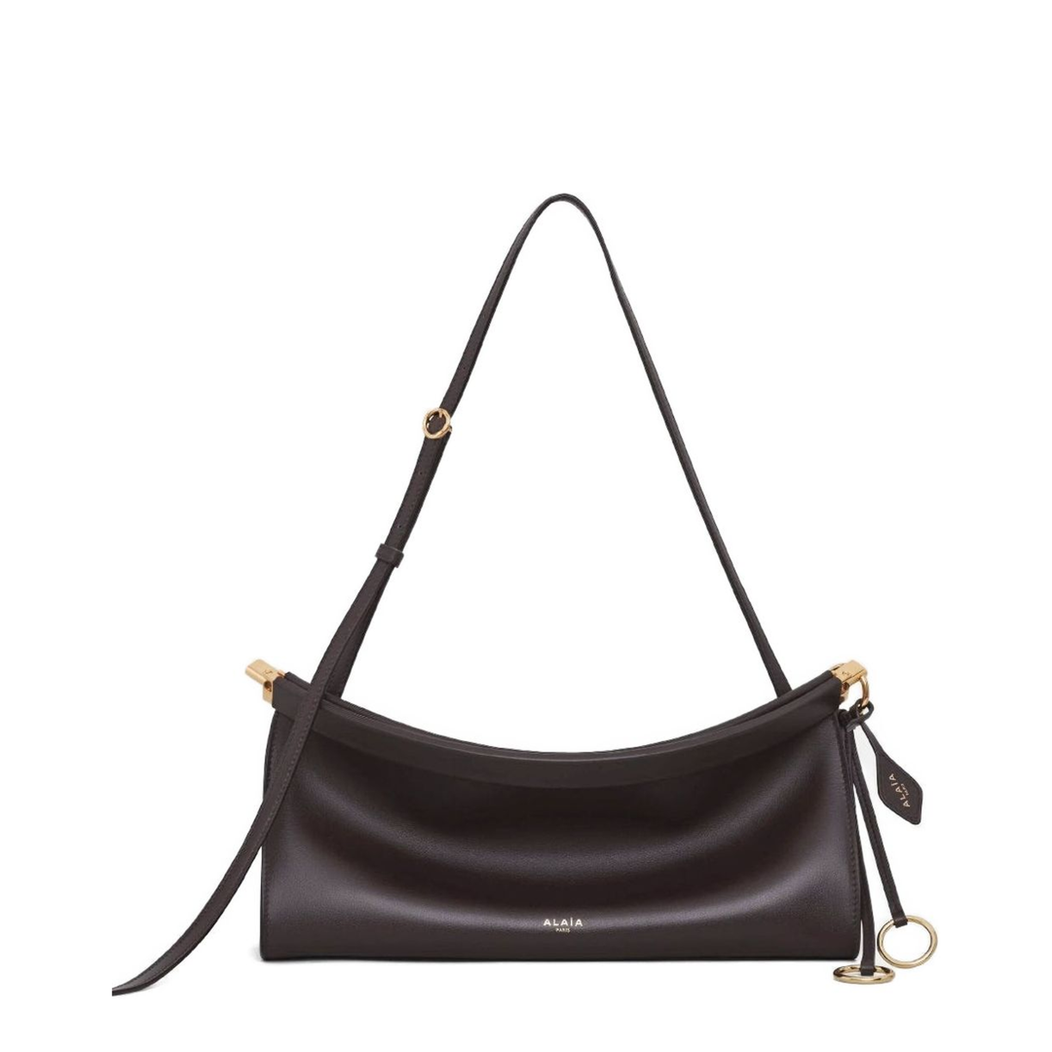 Le Click Medium Calfskin Shoulder Bag - Marron Foncé (Dark Brown) - Image 1