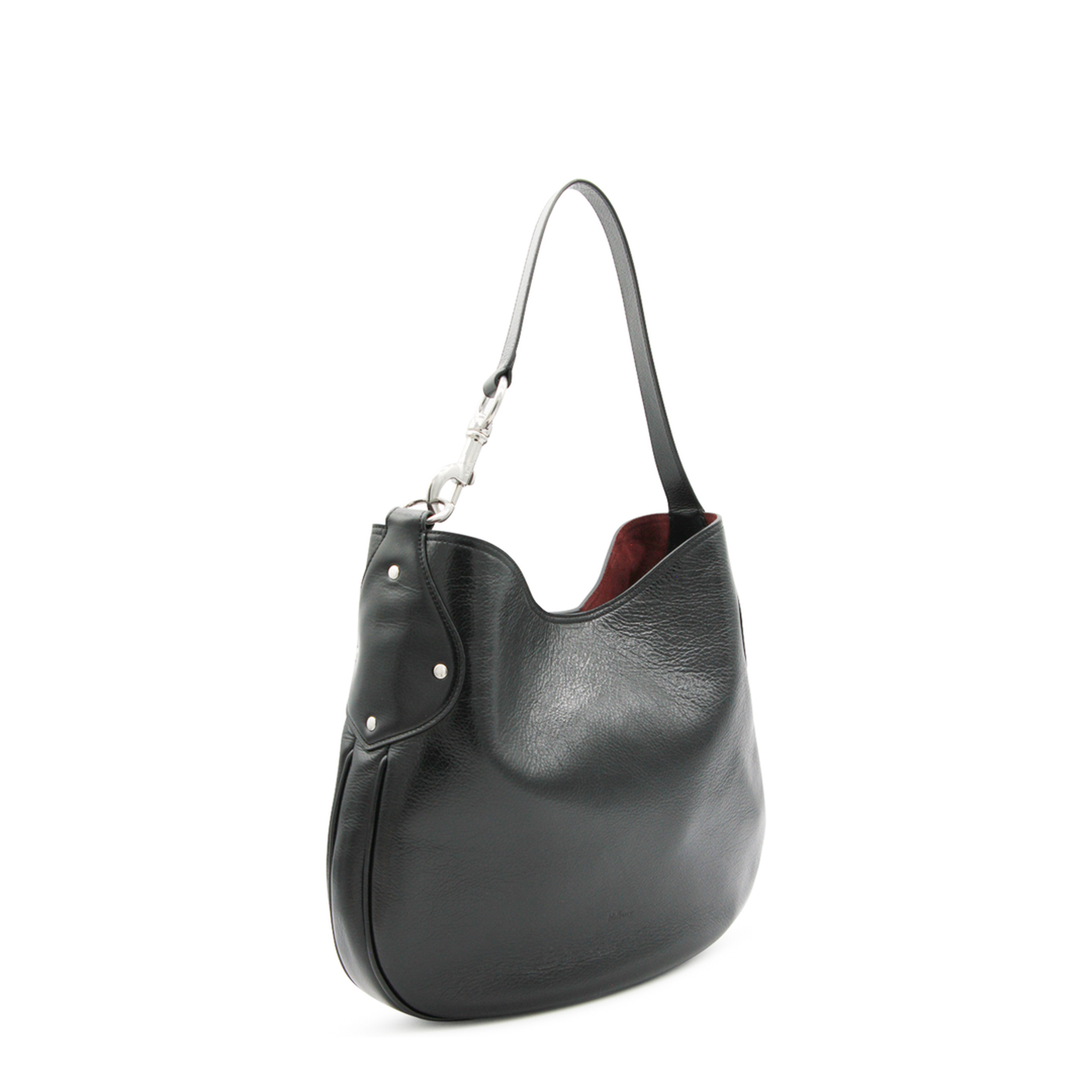 Hackney Shoulder Bag High Shine Calf Leather - Black - Image 3