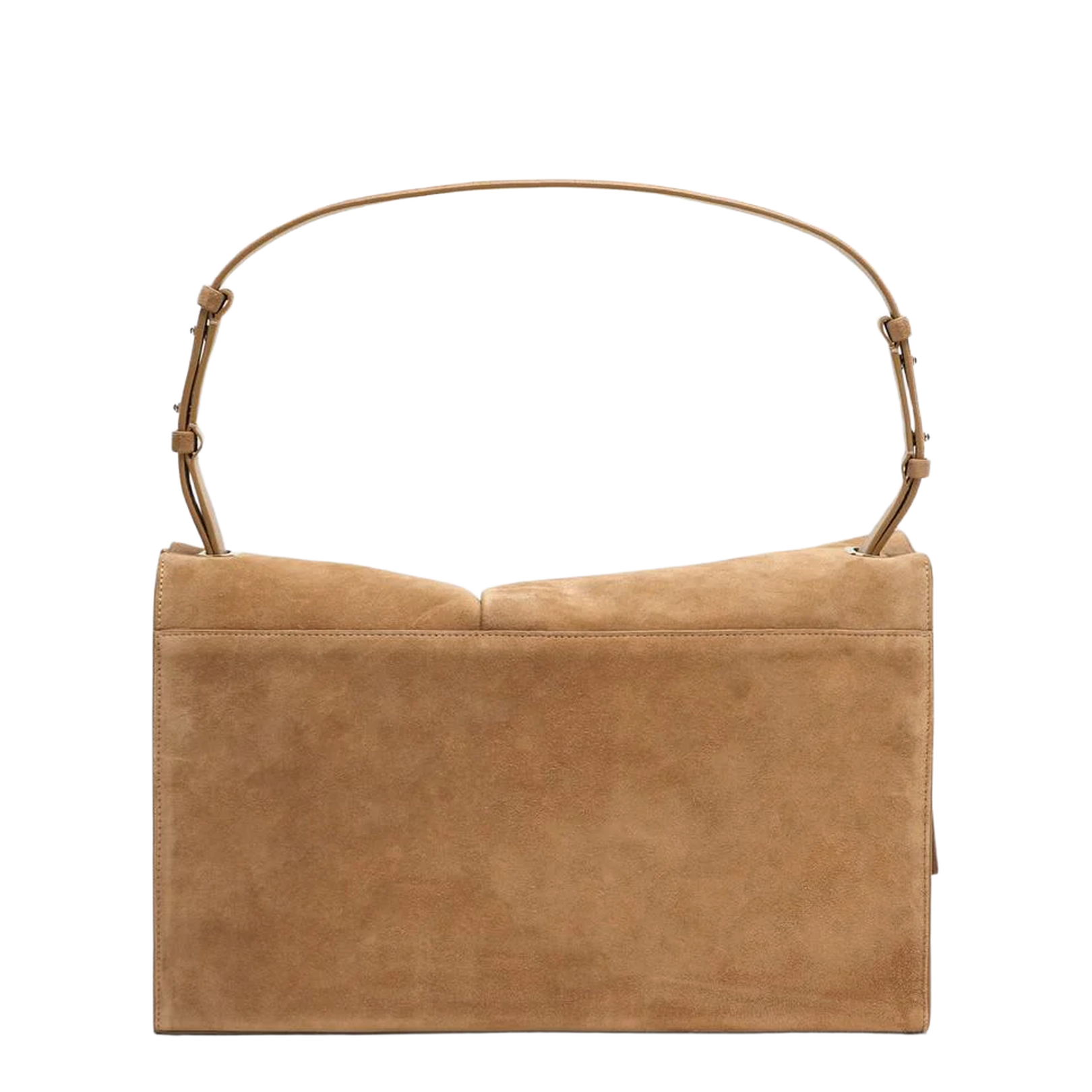 Small Shoulder Bag in Beige Suede - Image 2