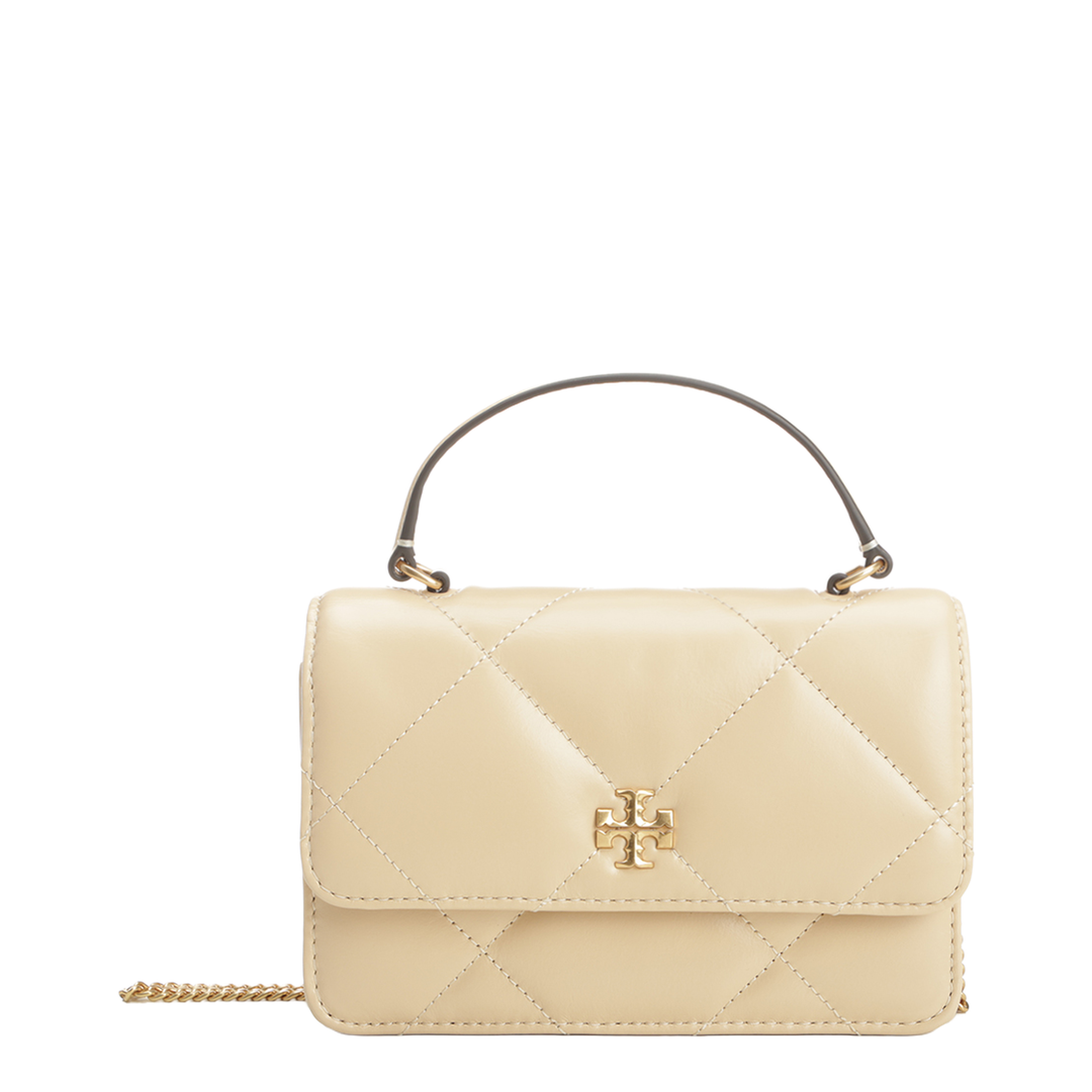 Kira Diamond Quilt Mini Top Handle Chain Wallet - Image 1