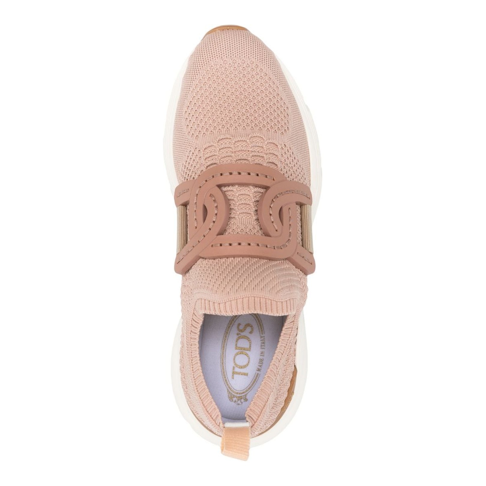 Light Pink Knitted Upper Chainmail Detailing Slip-On - Image 2