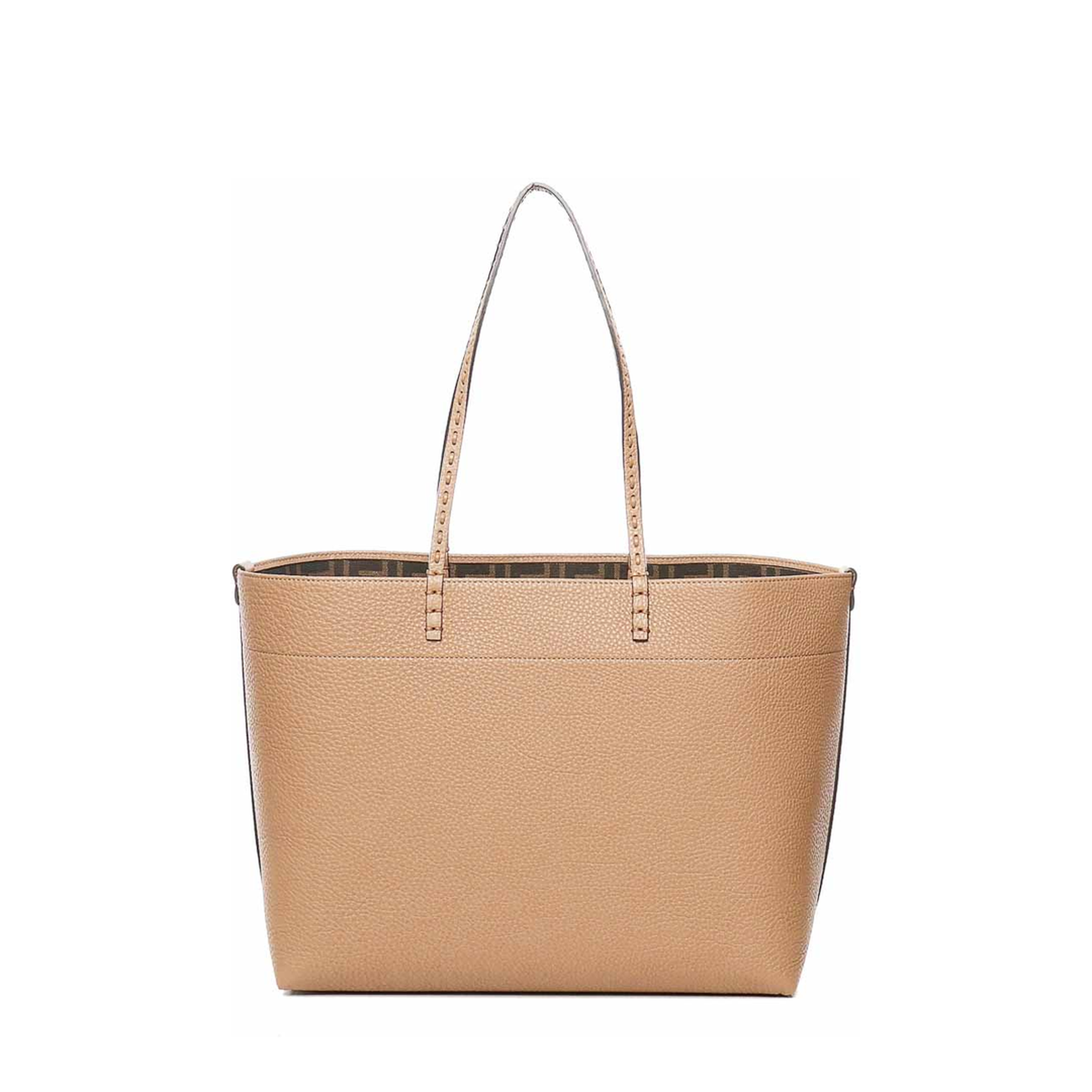 Roll Medium Leather Tote Bags - Brown - Image 2