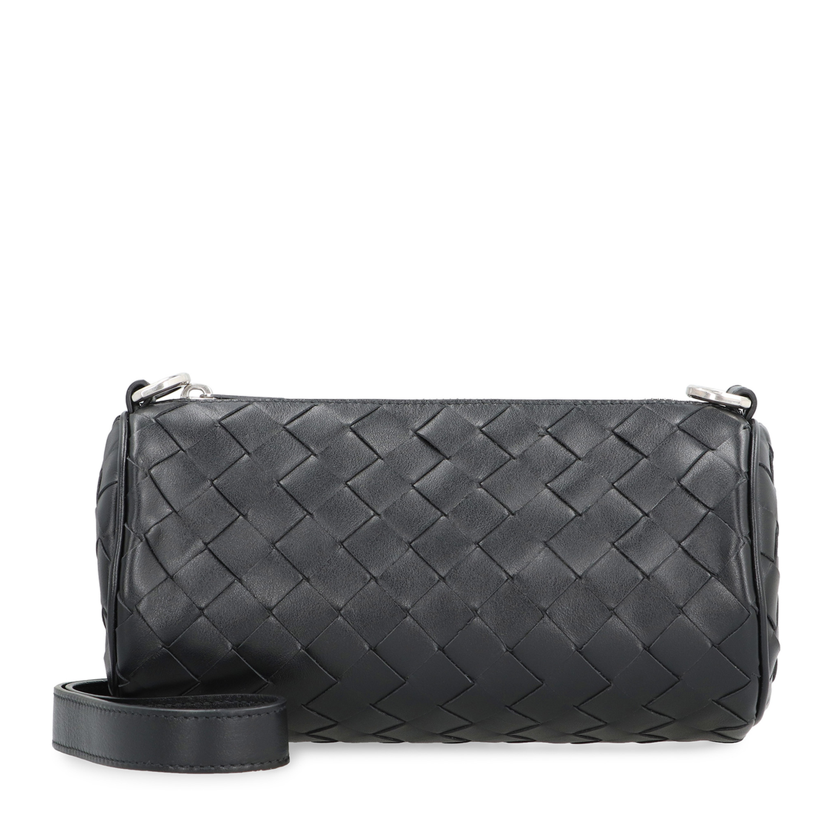 Barrel Mini Leather Crossbody Bags - Black - Image 4