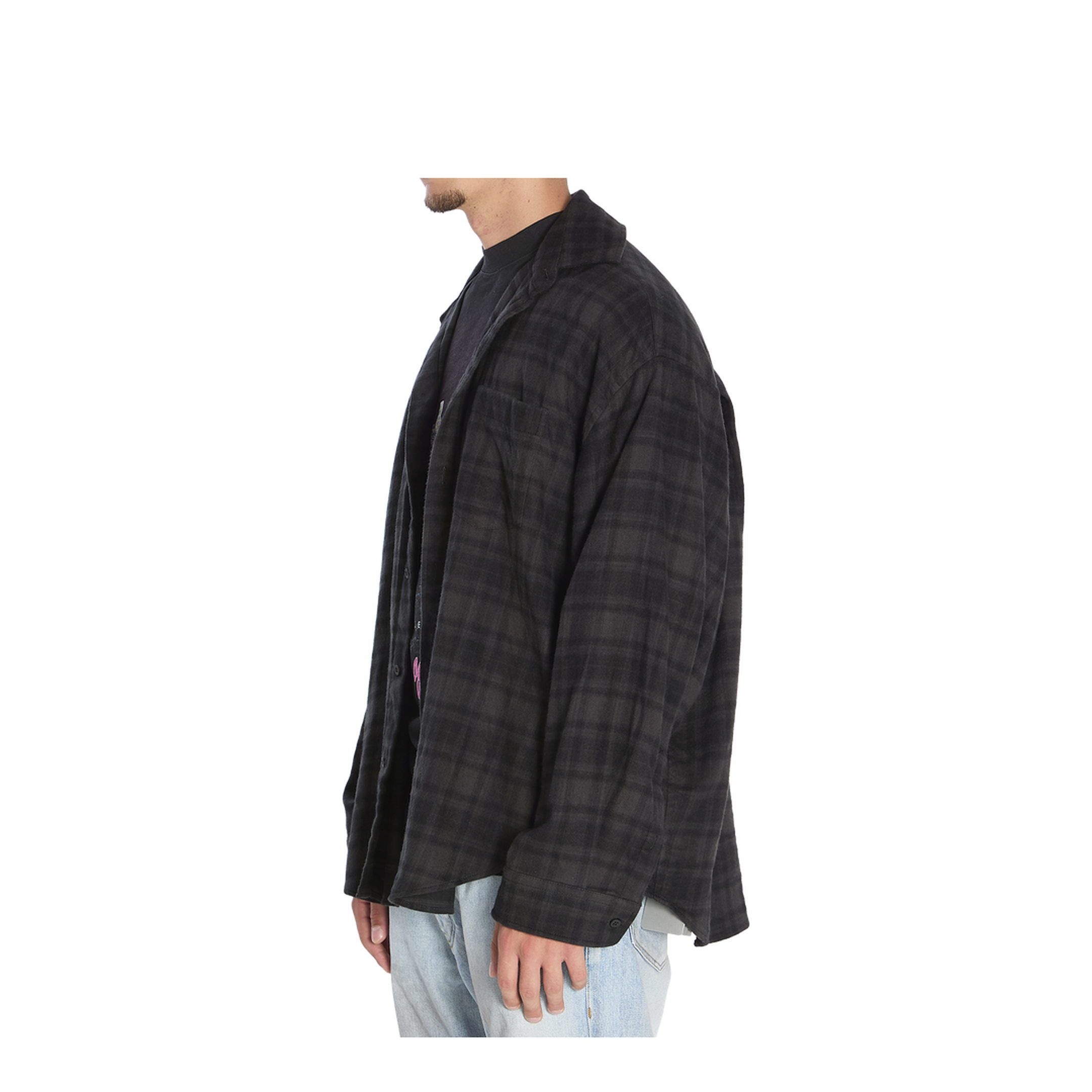 Layered Shirt in Black - Image 2
