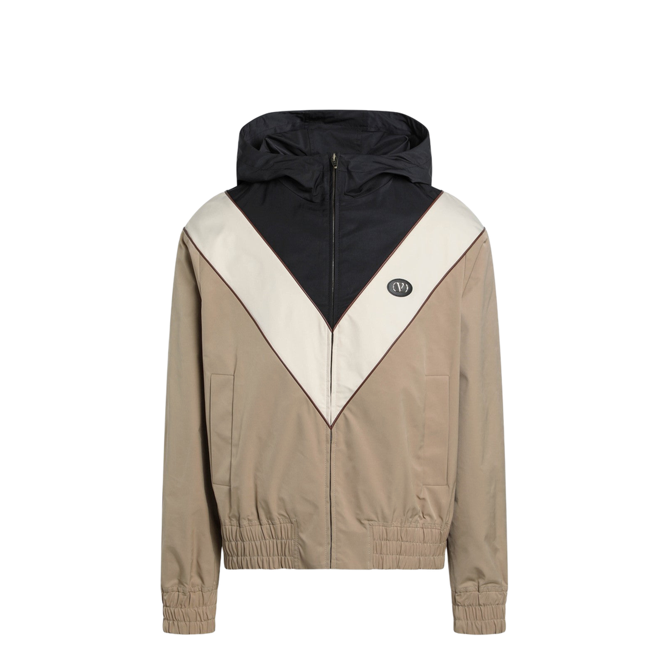 Multicolor Stretch Polyester Bomber Jacket - Image 1