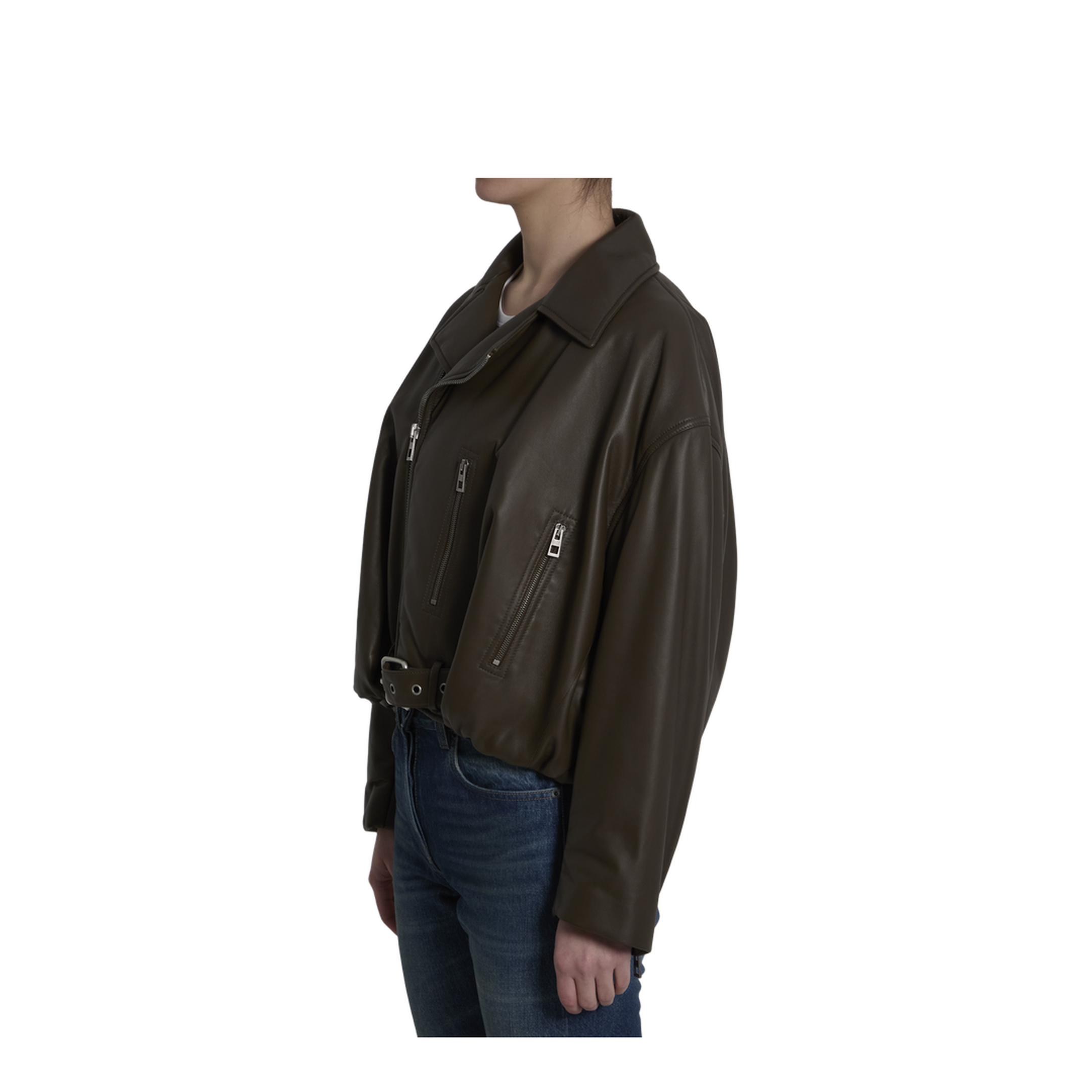Lamb Nappa Biker Jacket - Image 2