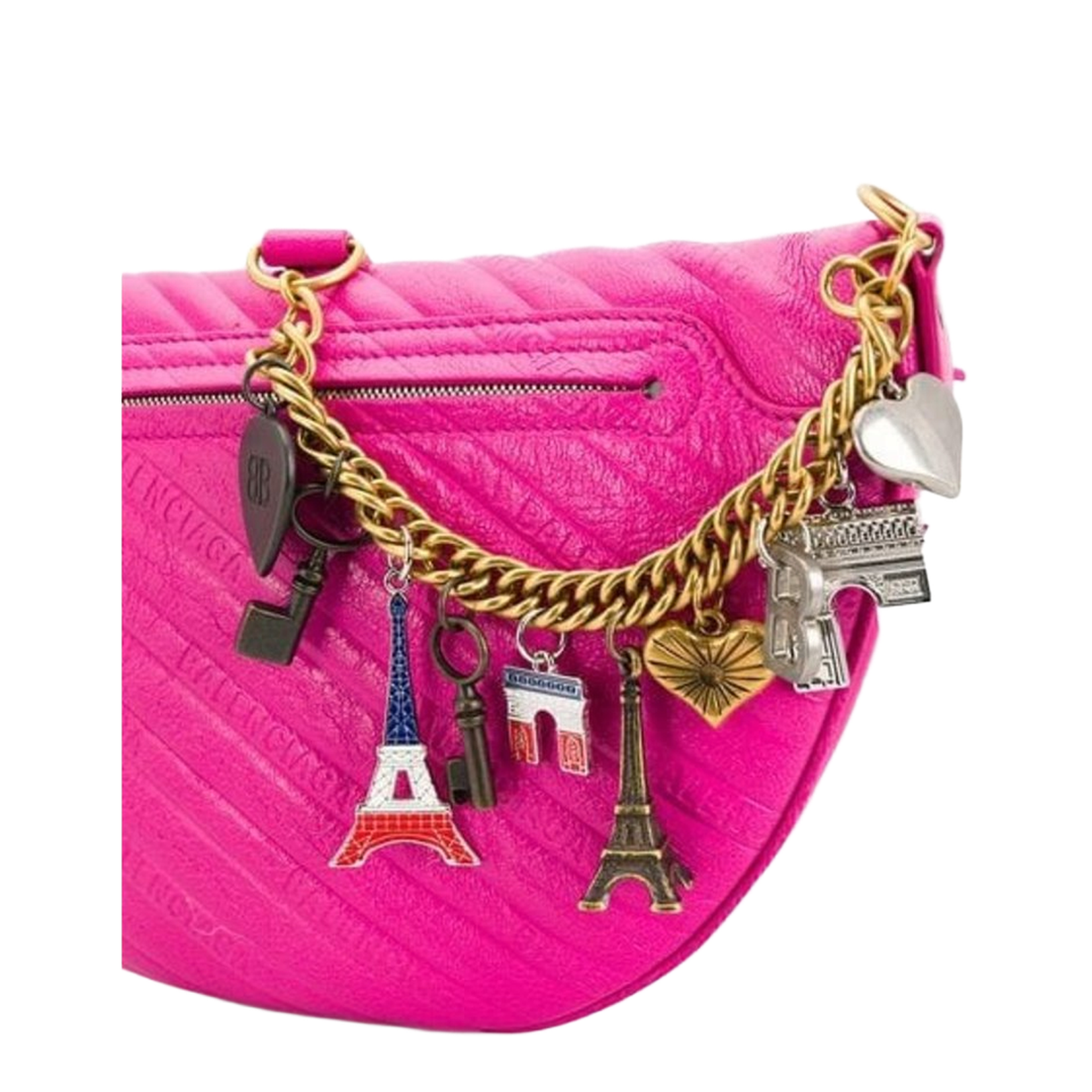 Fuchsia Leather Waist Bag - Image 4