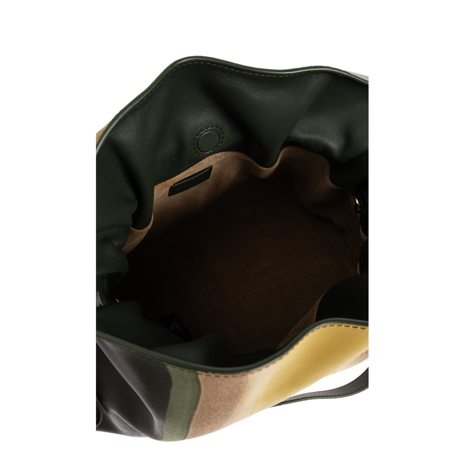 Flamenco Medium Leather Clutch Bag - Green - Image 5