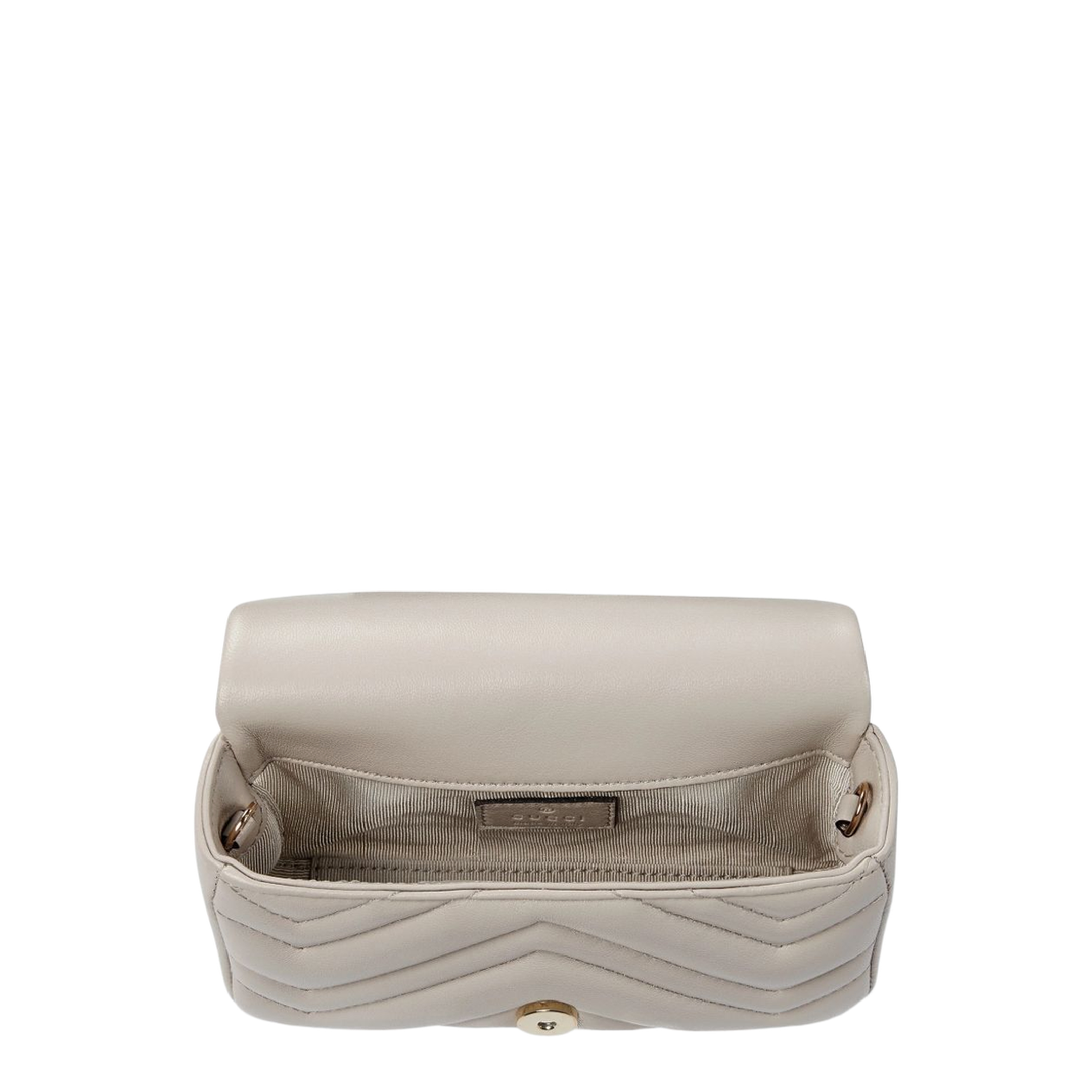 GG Marmont Mini Shoulder Bag Nappa Leather - Light Grey - Image 4