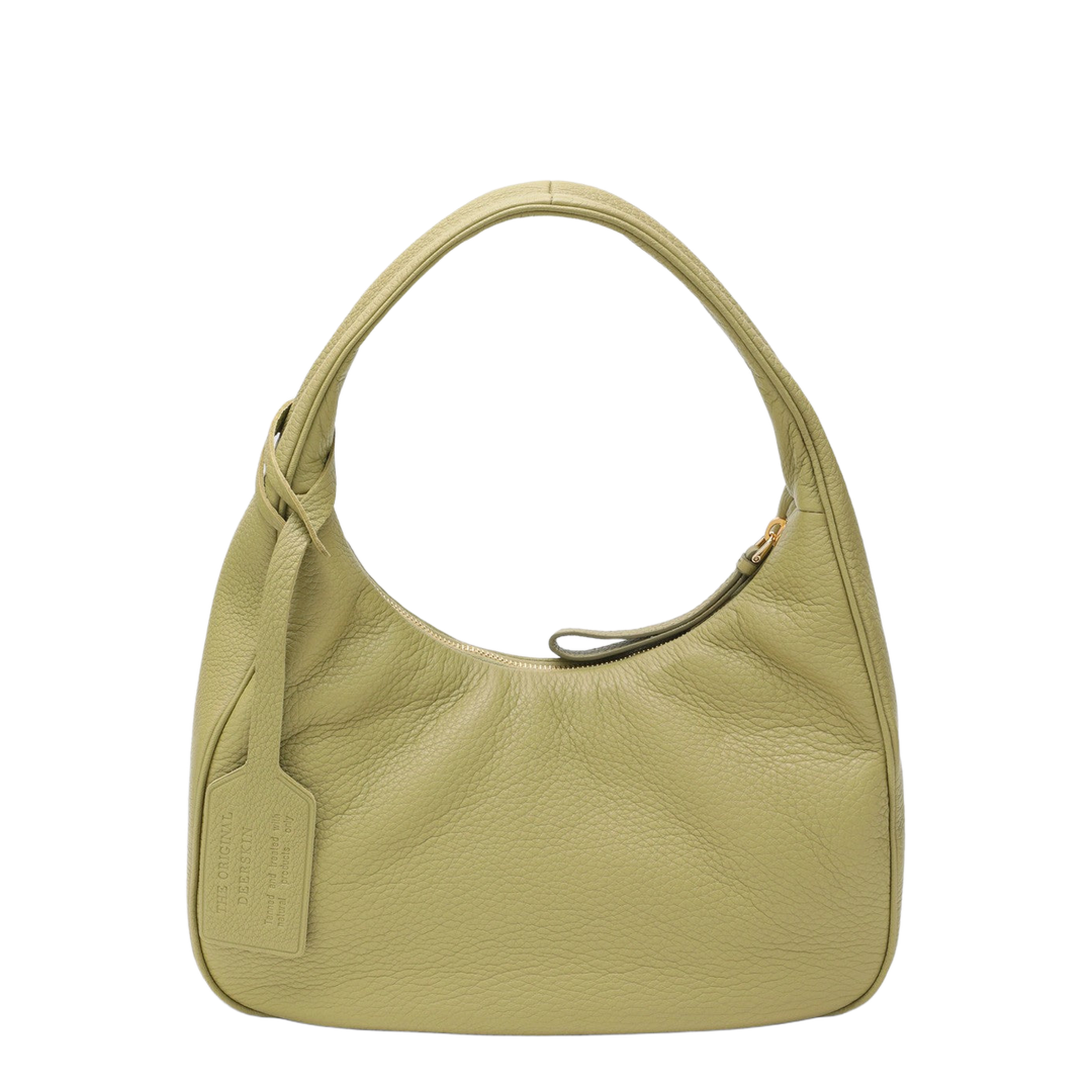 Soft Sound Medium Leather Shoulder Bag - Pistachio Green - Image 2