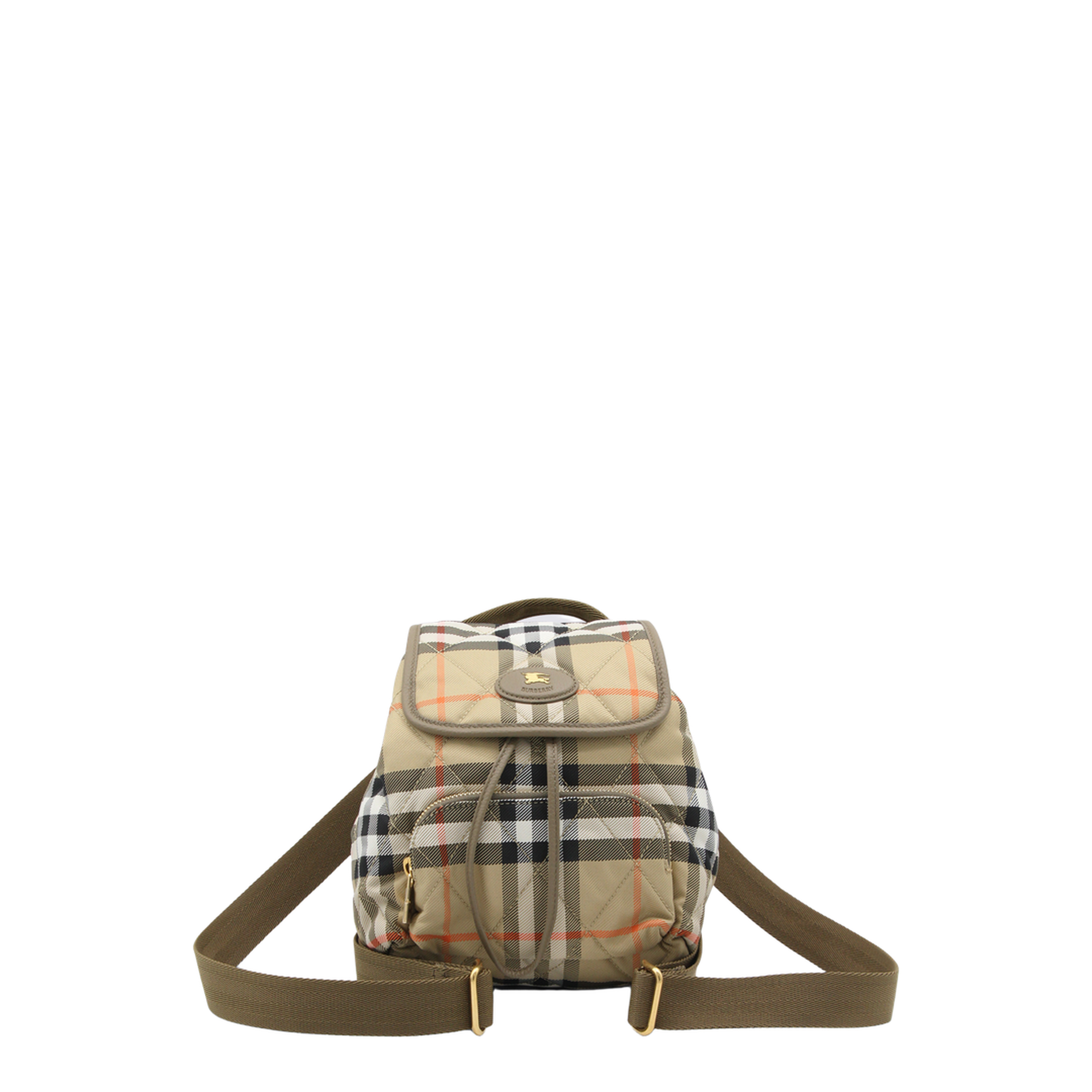 Horseshoe Mini Quilted Polyamide Backpack - Sand Beige - Image 4