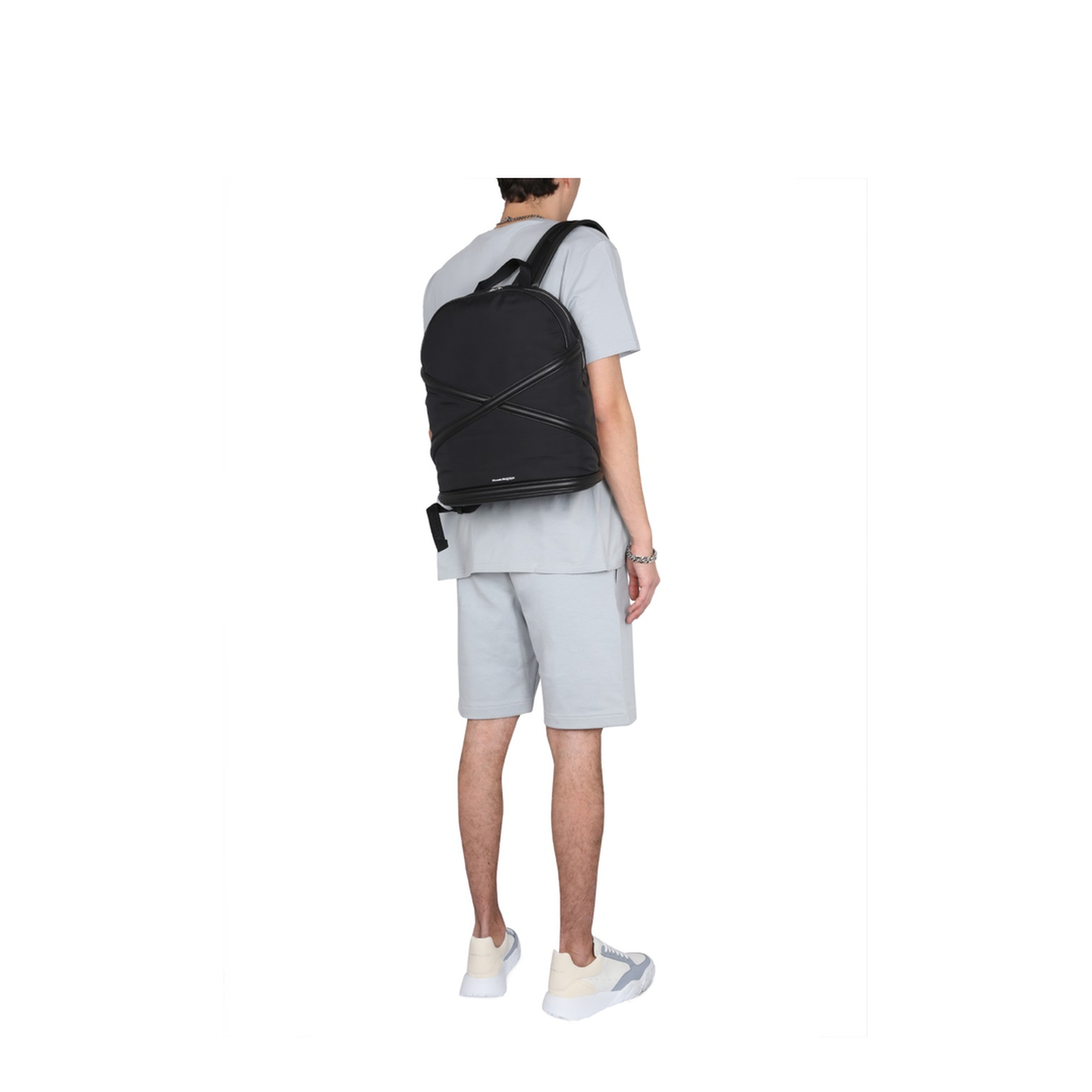 Grey Cotton Bermuda Shorts - Image 2